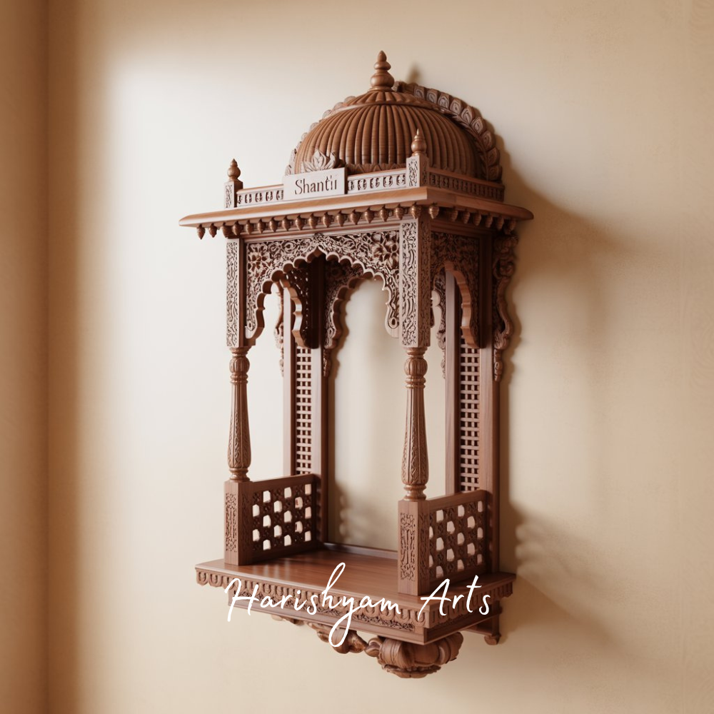 Shanti Dome Wooden Wall Temple for Home