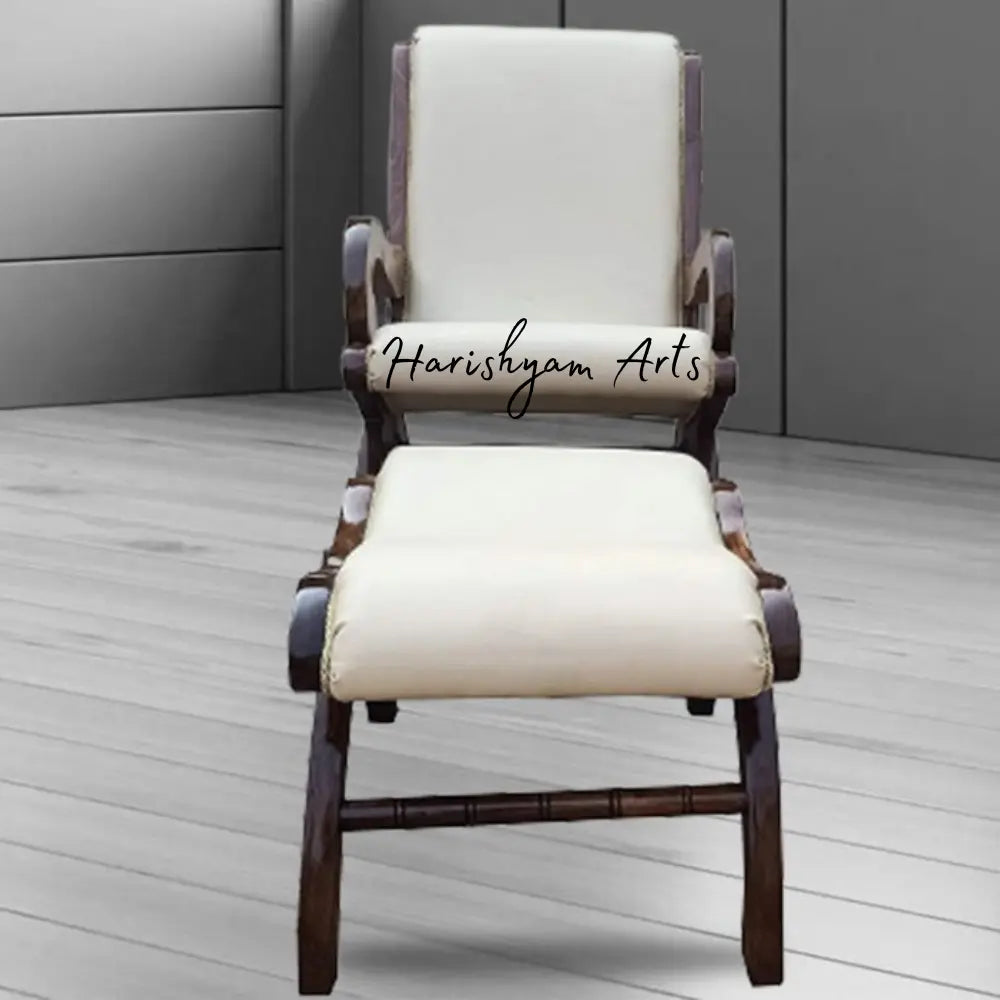 Sheesham Wooden Rocking Chair With Stool