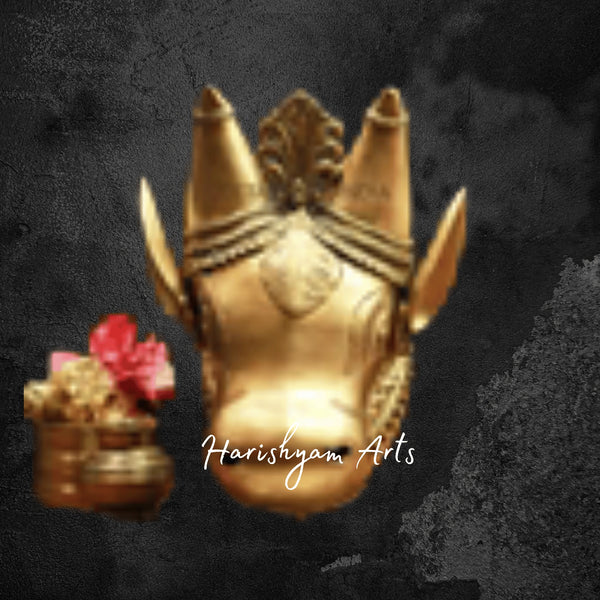 Solid Brass Bull Head Home Accent for Indian Themed Interiors