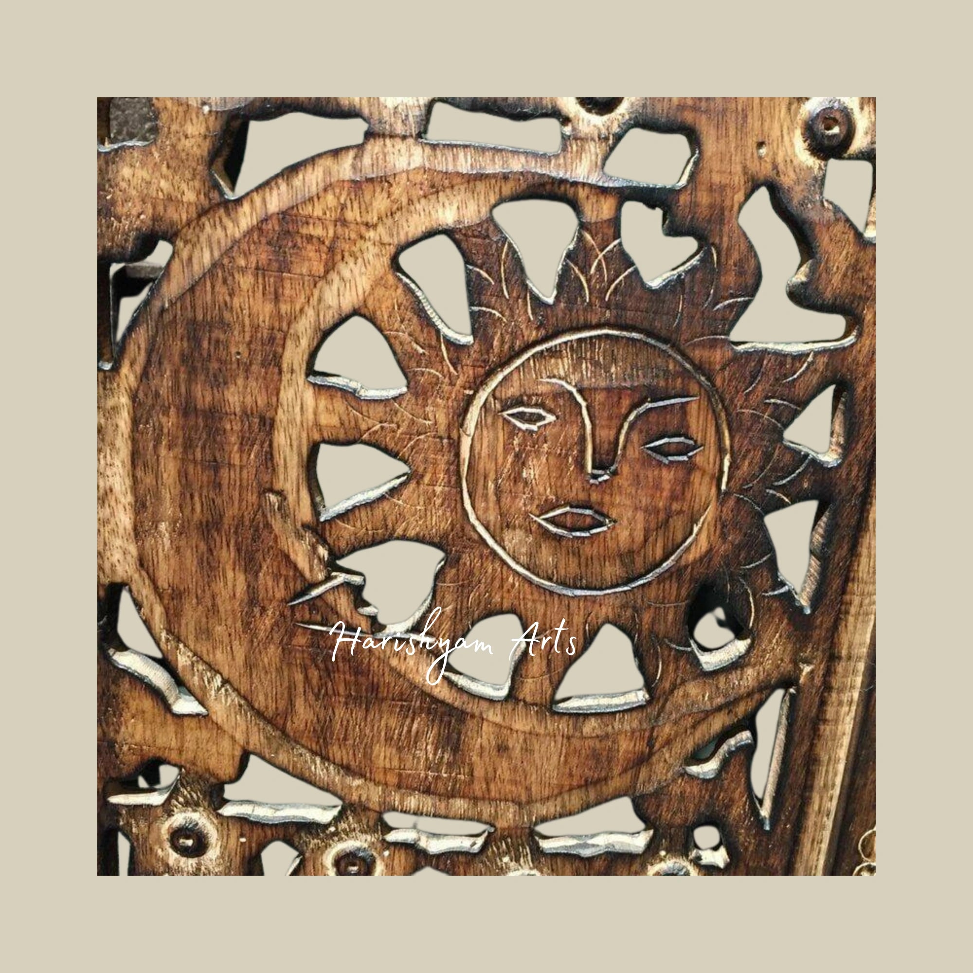 Solid Wood Folding Room Divider with 4 Panels for Living Room