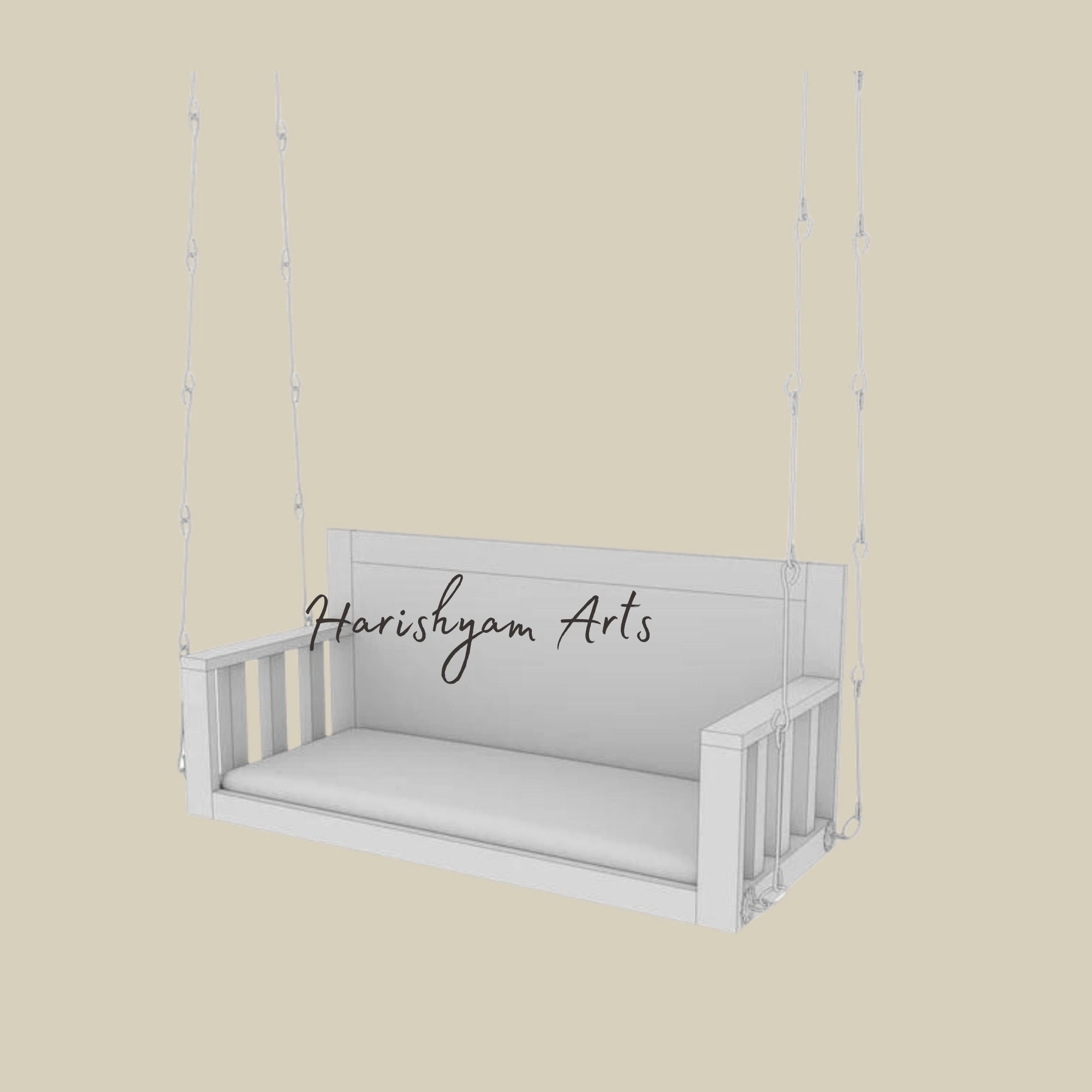 Southern Western Dark Finished Traditional Indoor Wooden Swing4