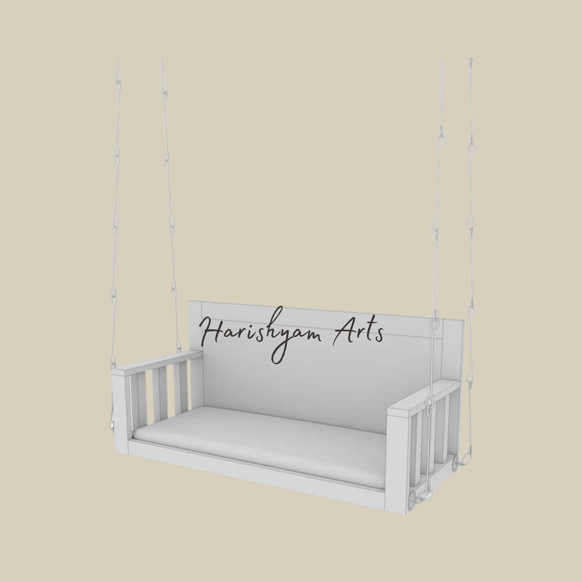 Southern Western Dark Finished Traditional Indoor Wooden Swing5