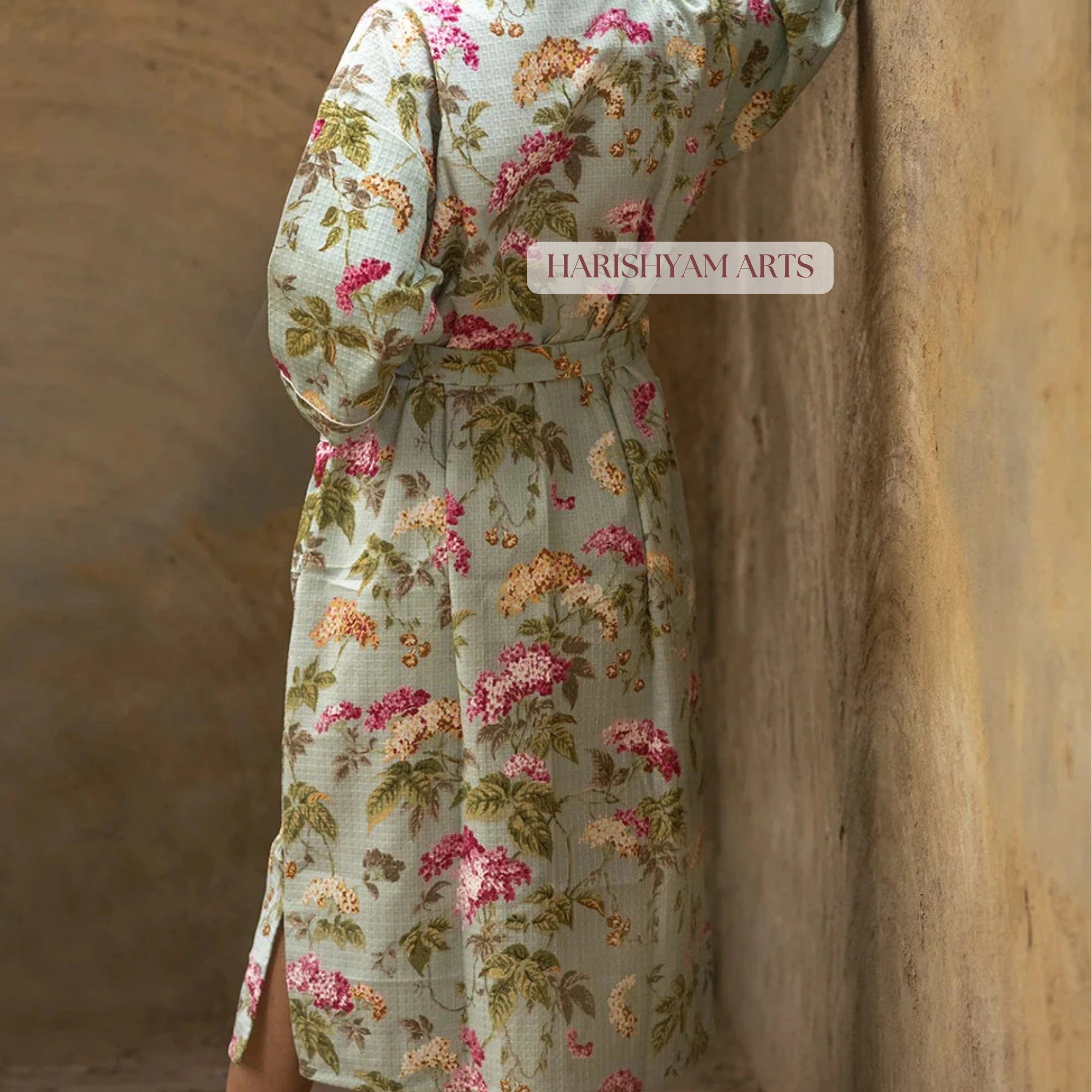 Spring Meadow Jaipur Block Print Bathrobe
