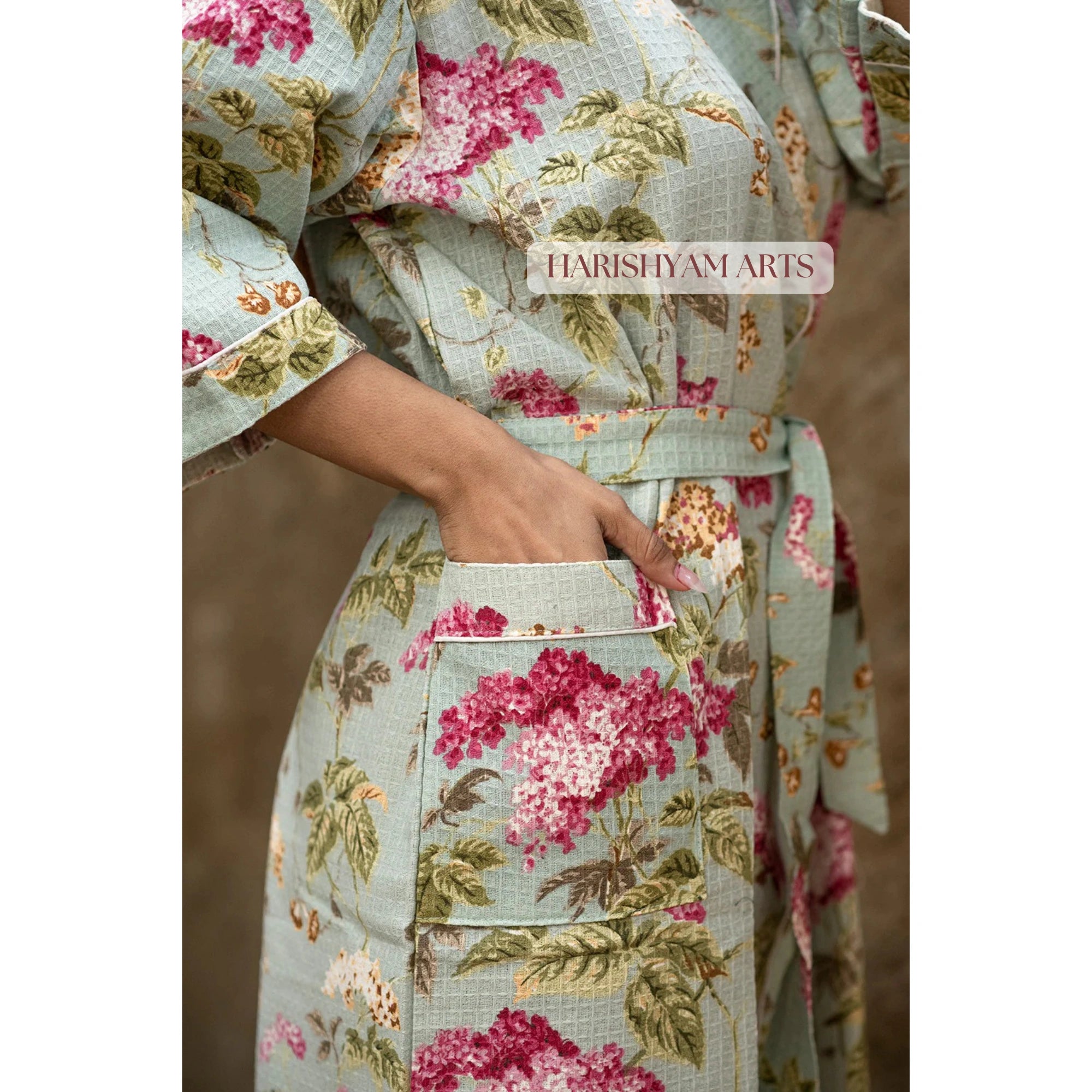 Spring Meadow Jaipur Block Print Bathrobe