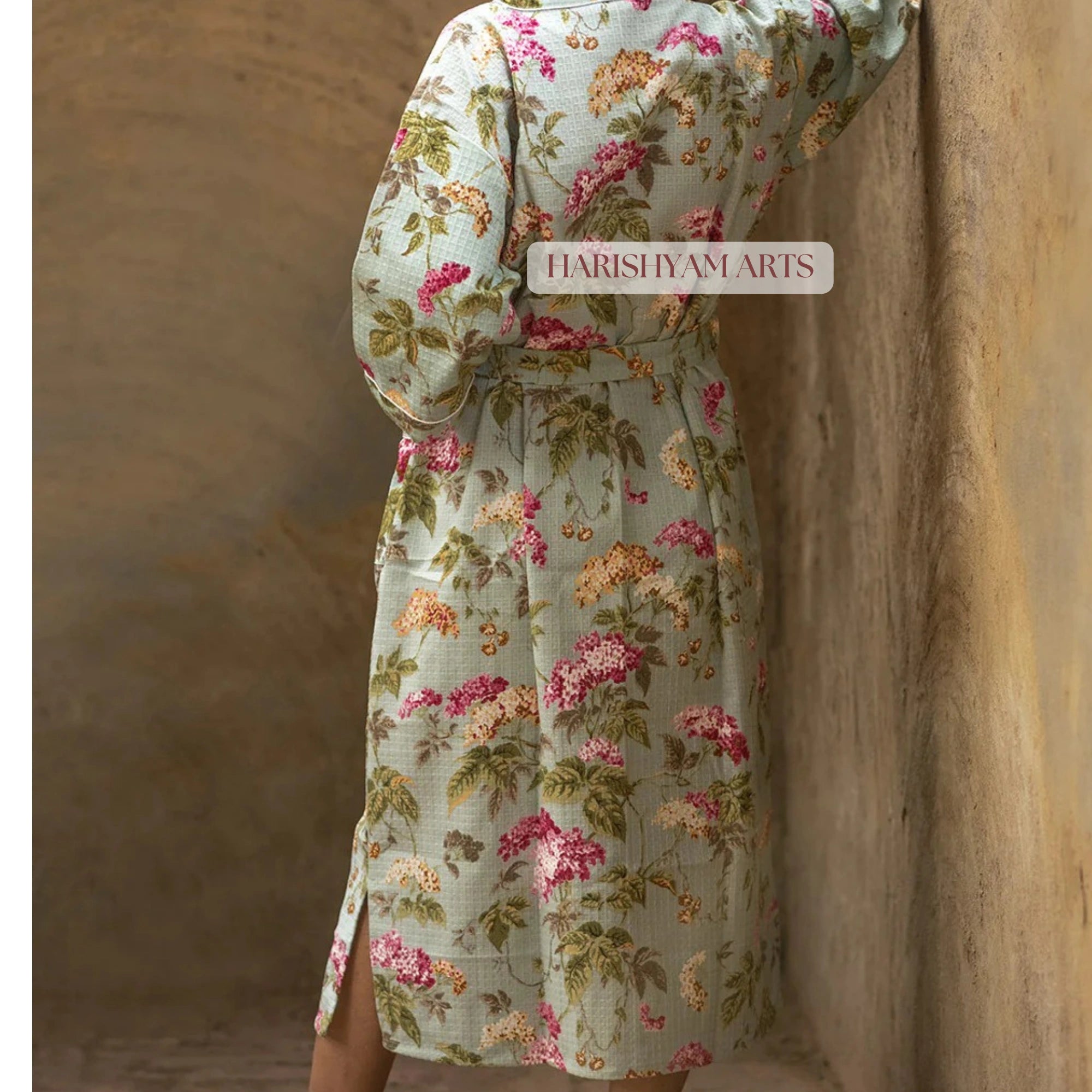 Spring Meadow Jaipur Block Print Bathrobe