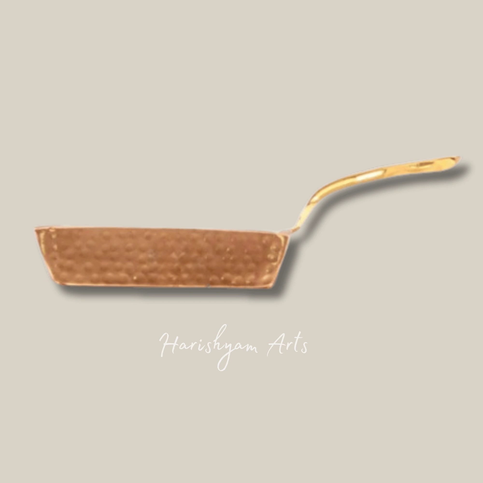 Square Hammered Copper Pan with Tin Lining for Unique Cooking and Serveware
