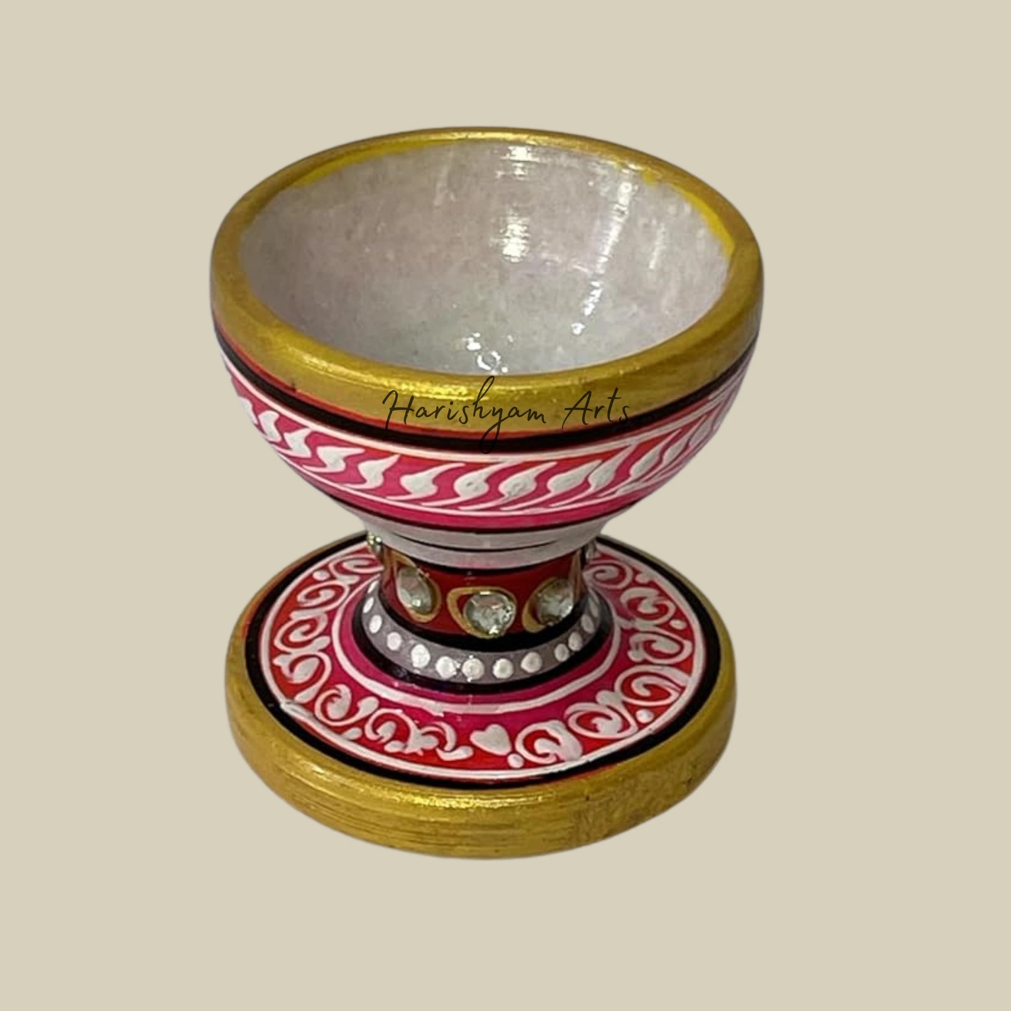 Stone-Finished Marble Diya for Puja and Table Décor3