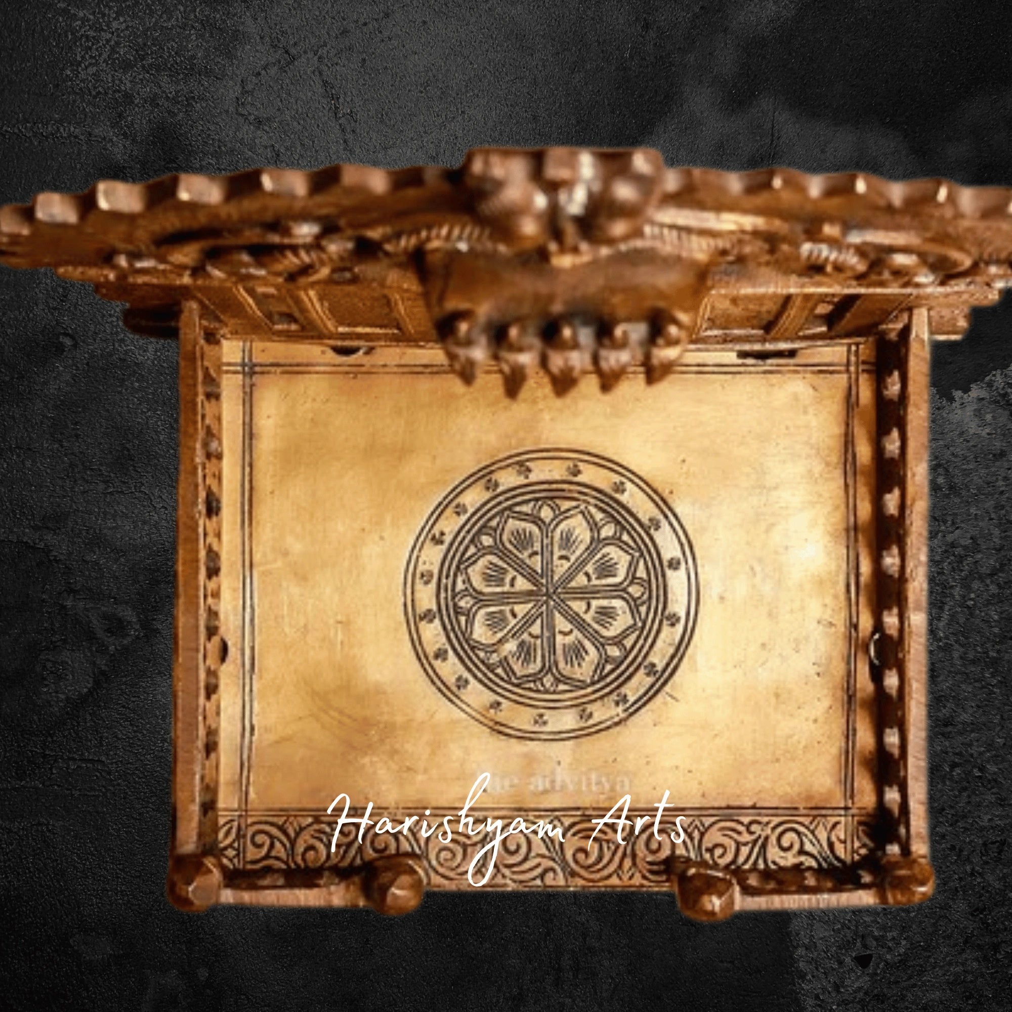 Superfine Brass Sheshnag Singhasan with Prabhavali for God Idols