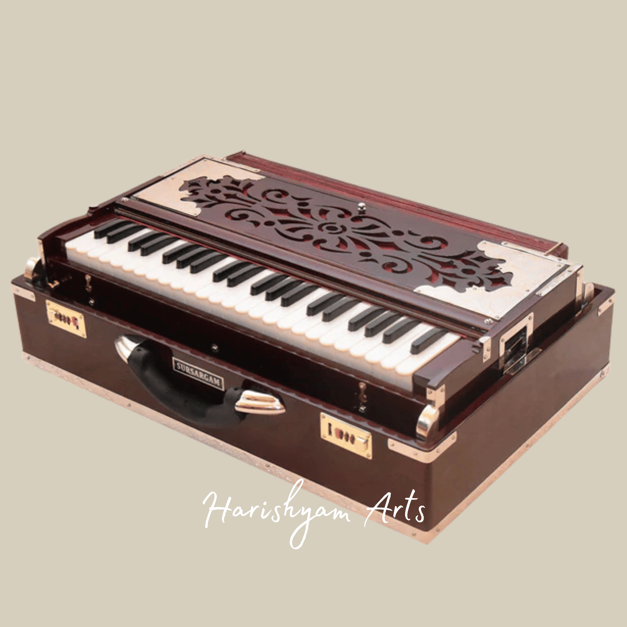 Sursargam Harmonium with Multi-Reed Sound for Bhajans and Ragas