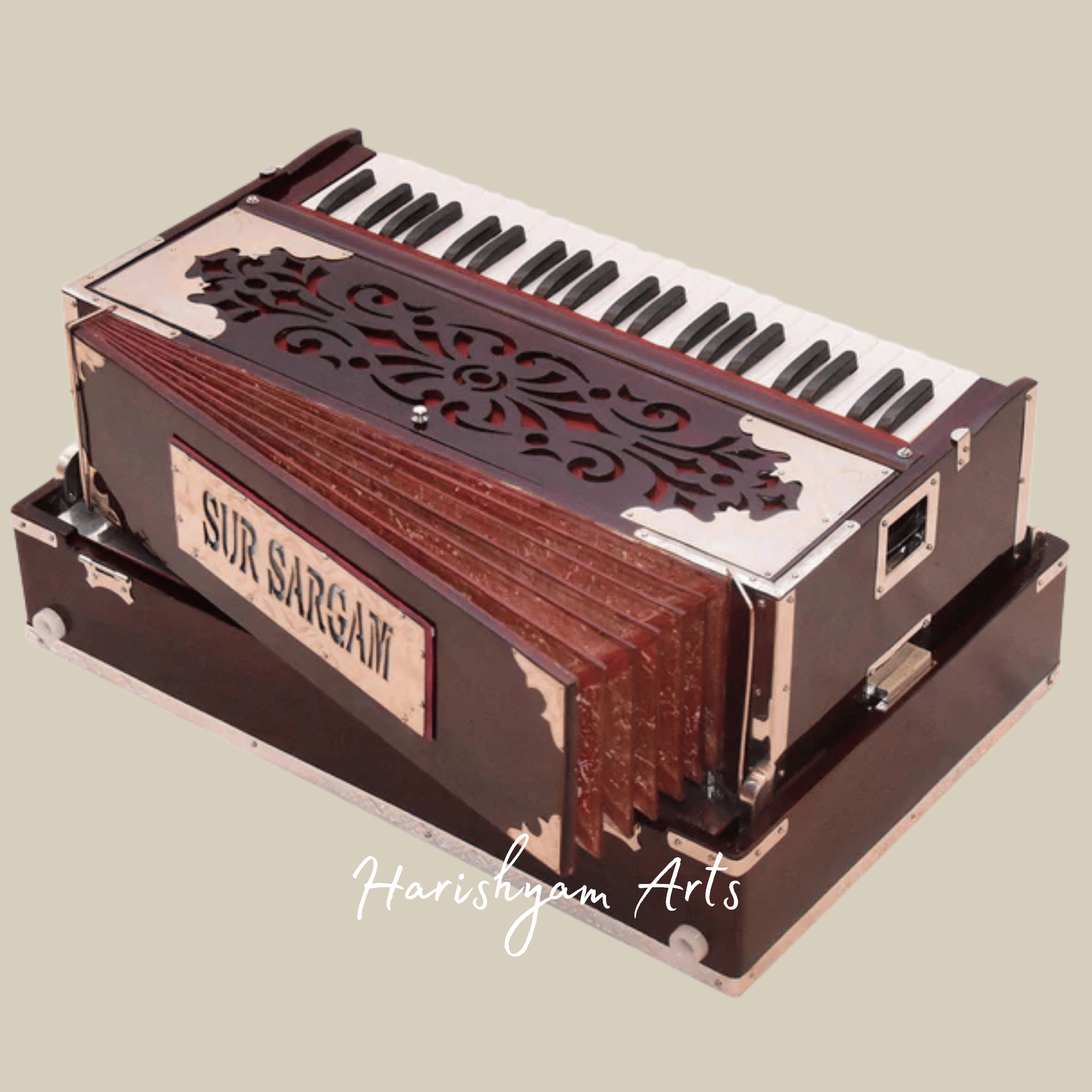 Sursargam Harmonium with Multi-Reed Sound for Bhajans and Ragas