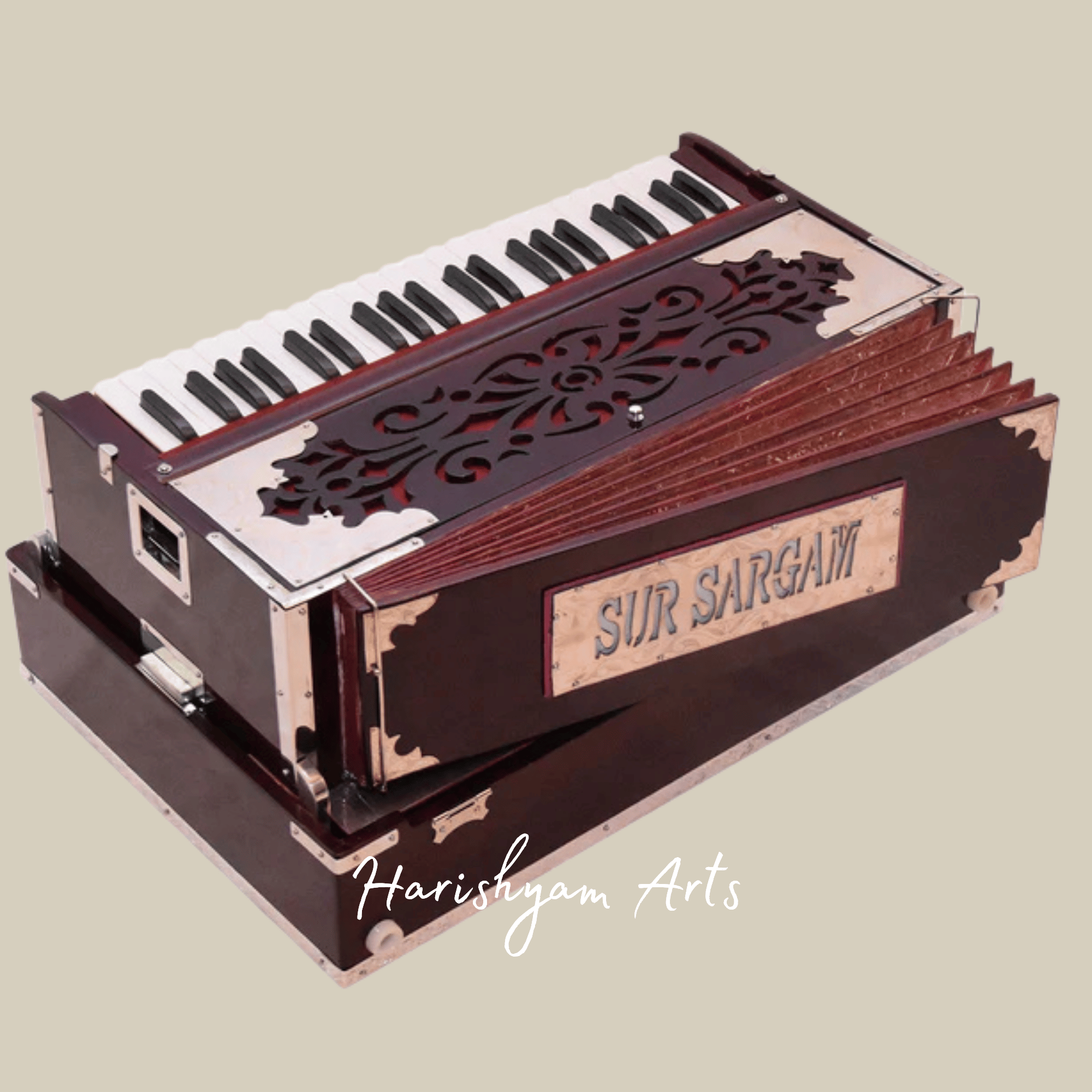 Sursargam Harmonium with Multi-Reed Sound for Bhajans and Ragas