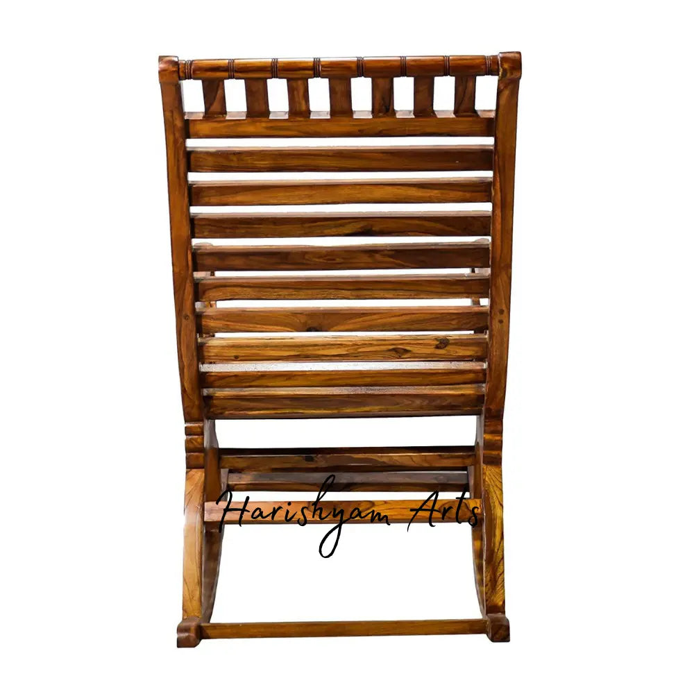 Teak Wood Smart Rocking Chair with Natural Teak Finish