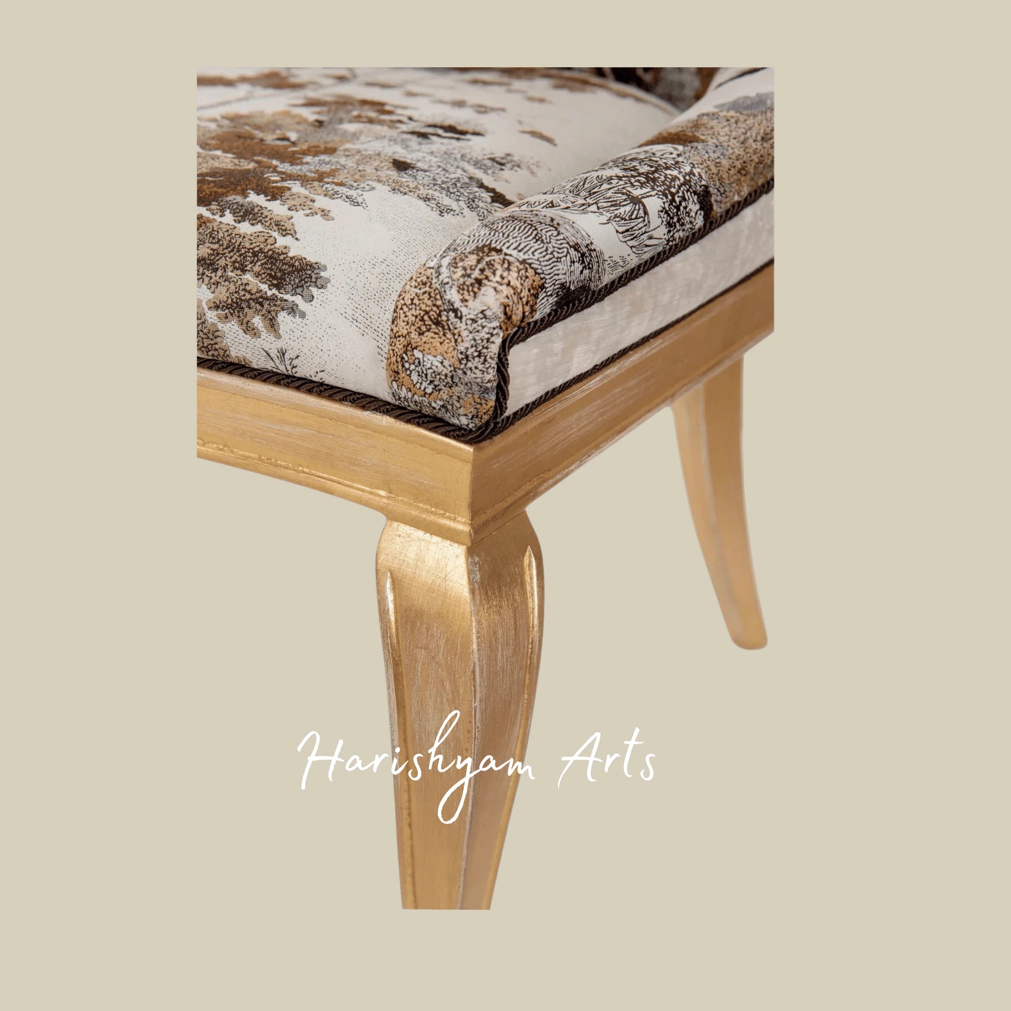 The Golden Woodland Elegance Upholstered Dining Chair2