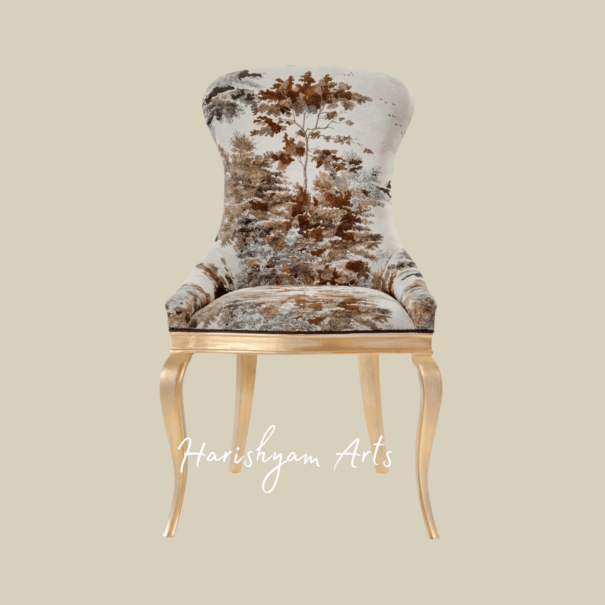 The Golden Woodland Elegance Upholstered Dining Chair4
