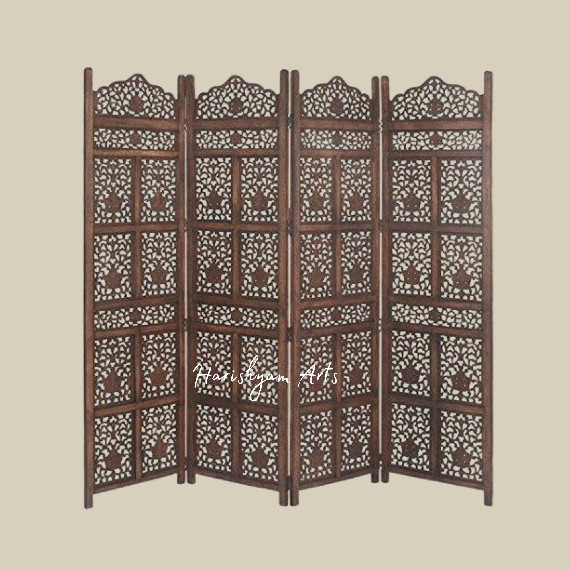 Timeless Teak Wood Traditional Room Divider