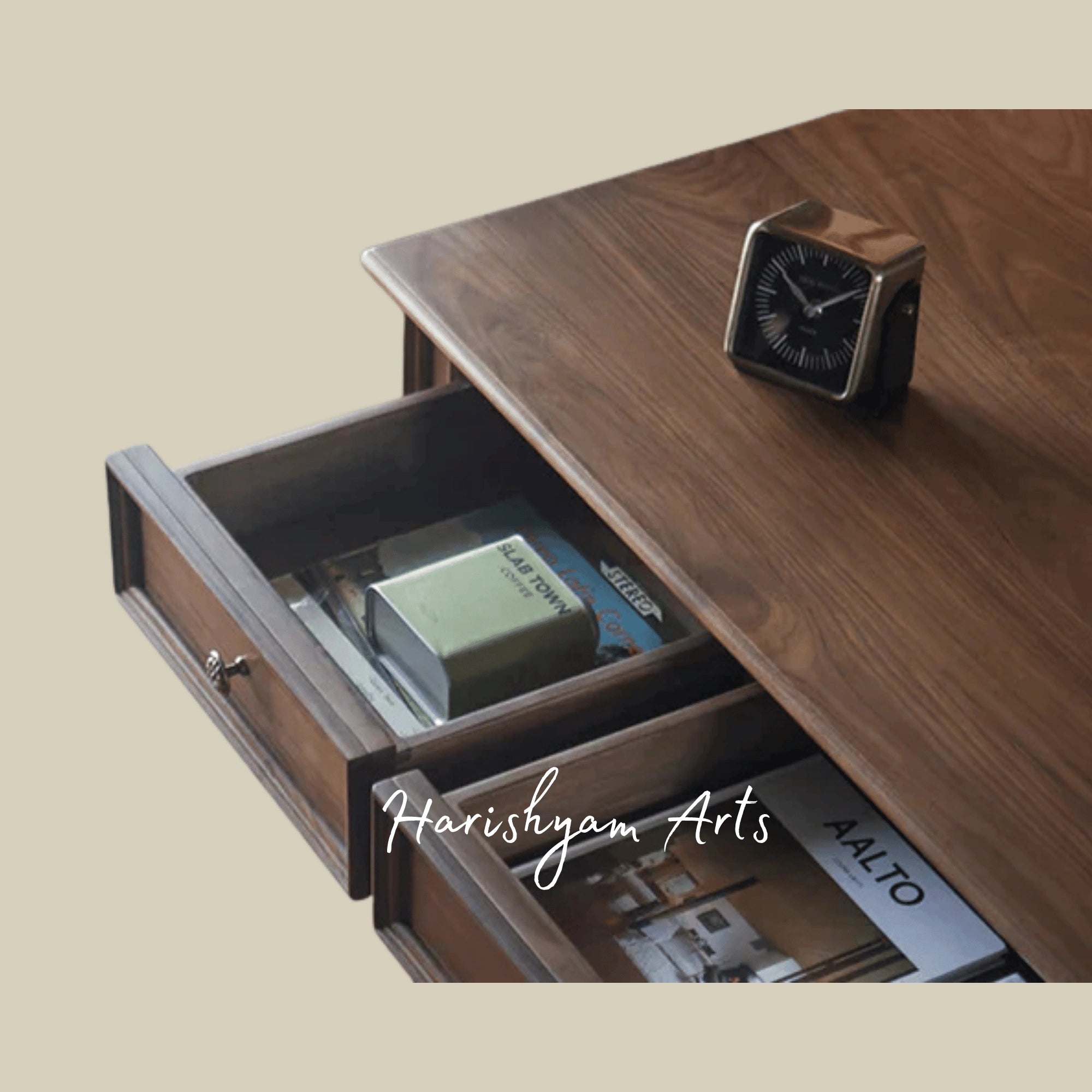 Timeless Wooden Executive Study Table with Classic Design for Home and Office Interiors