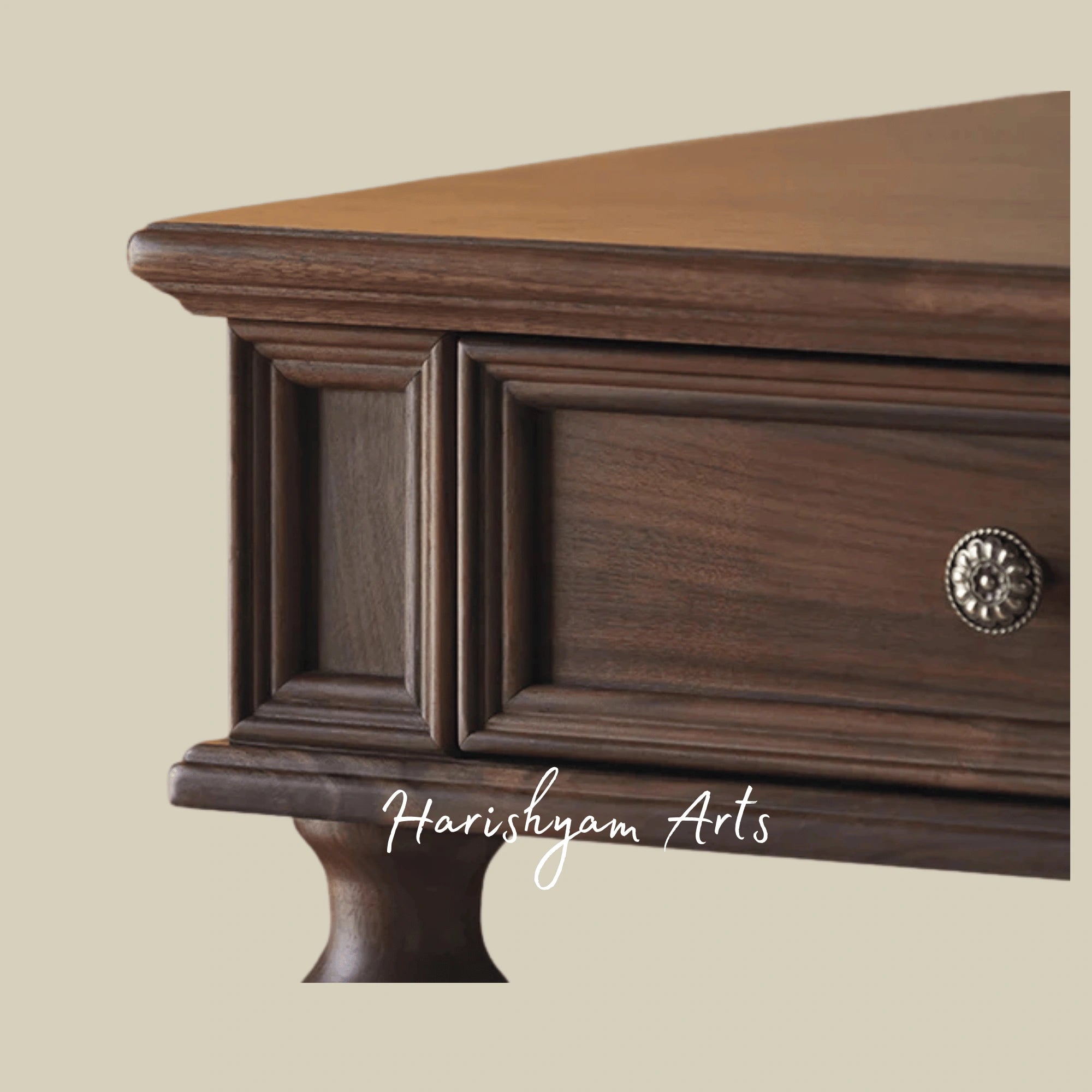 Timeless Wooden Executive Study Table with Classic Design for Home and Office Interiors