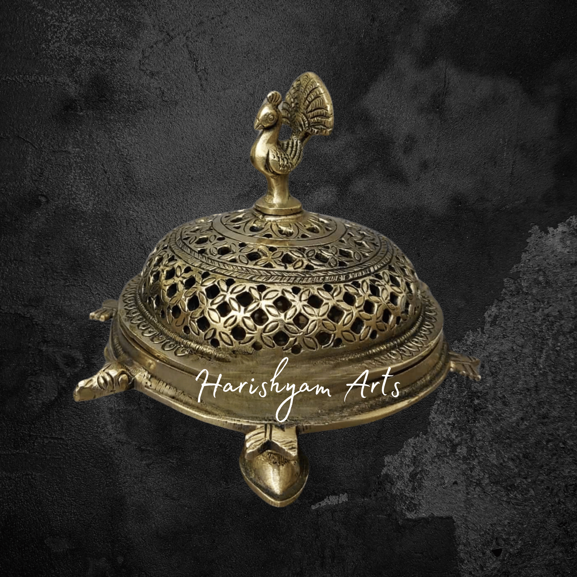 Tortoise Shaped Fine Brass Loban Dhoop Dani for Spiritual Use