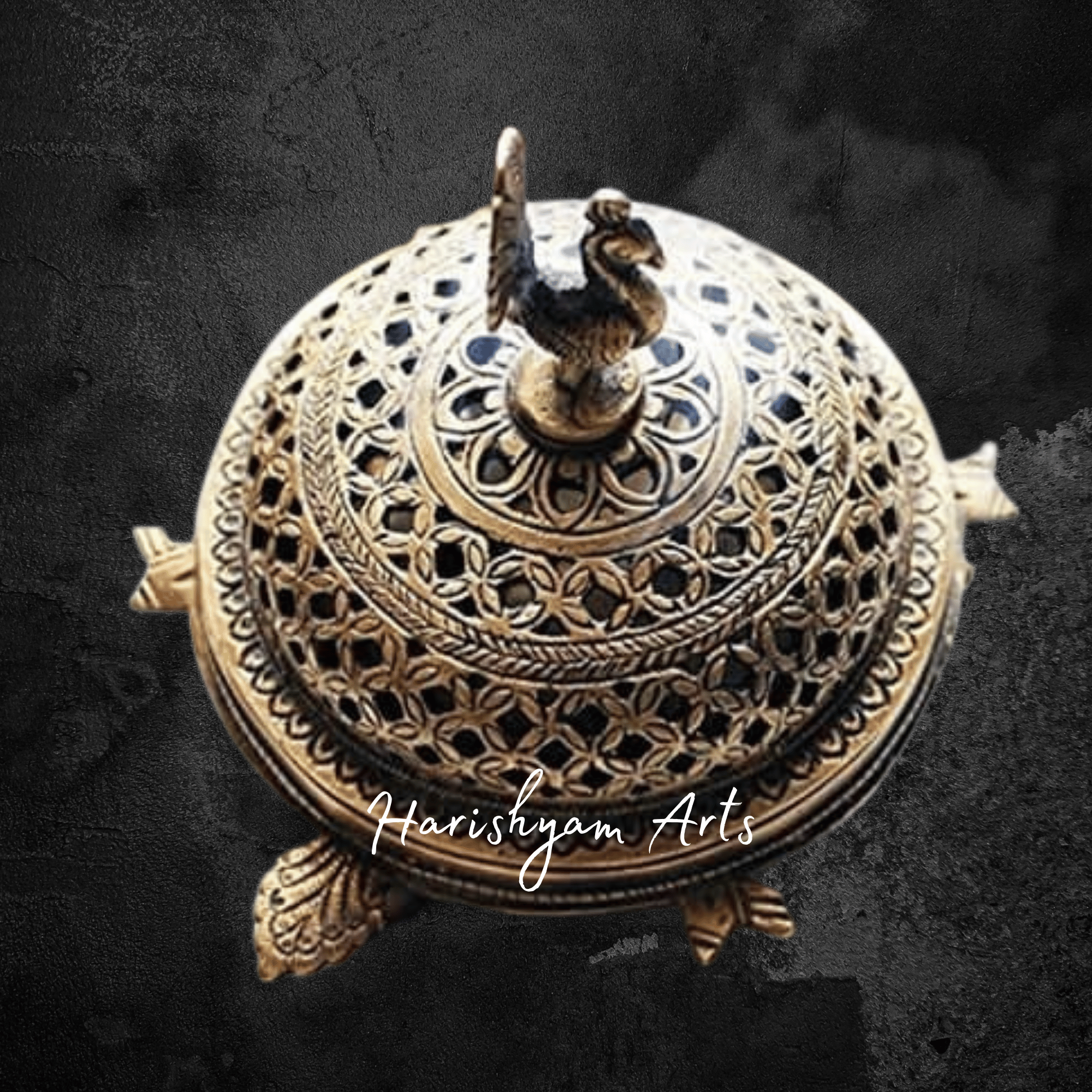 Tortoise Shaped Fine Brass Loban Dhoop Dani for Spiritual Use