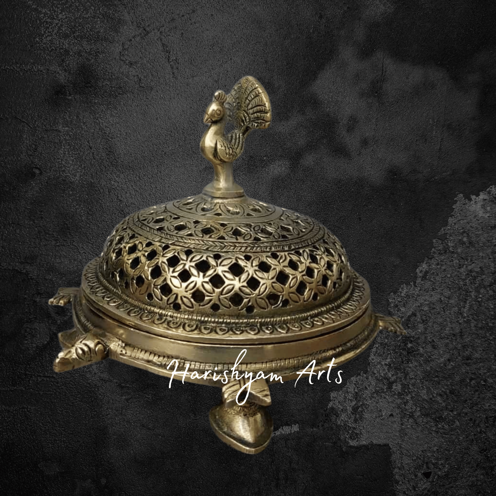 Tortoise Shaped Fine Brass Loban Dhoop Dani for Spiritual Use