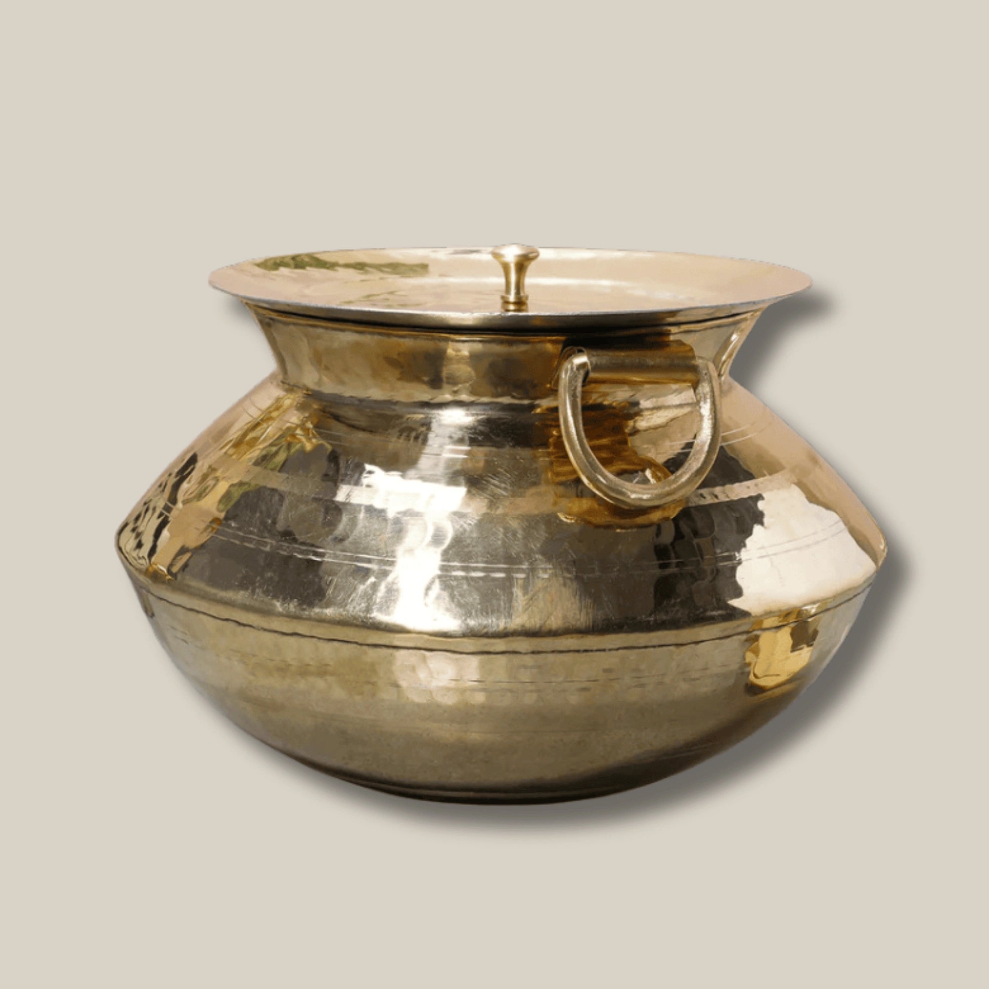 Traditional Brass Biryani Pot for Dum Cooking
