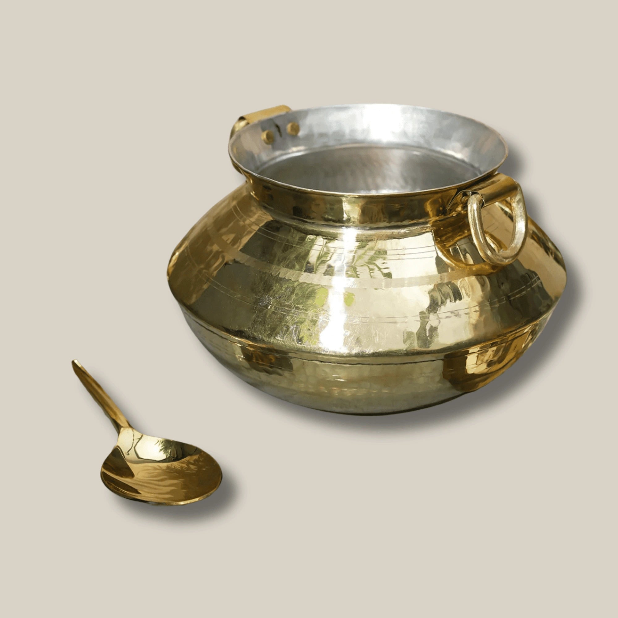 Traditional Brass Biryani Pot for Dum Cooking