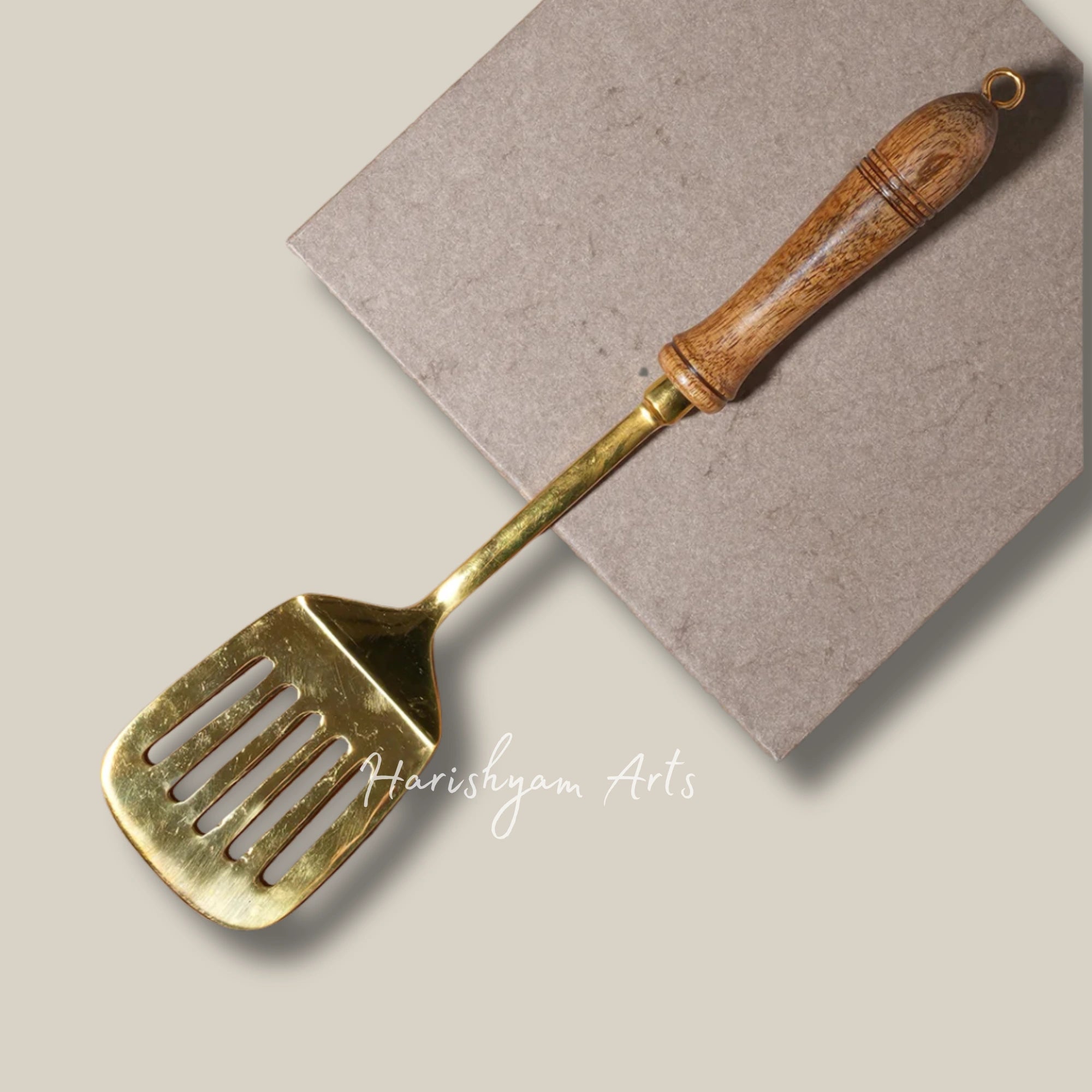 Traditional Brass Cooking Spoon Set for Indian Kitchen Essentials