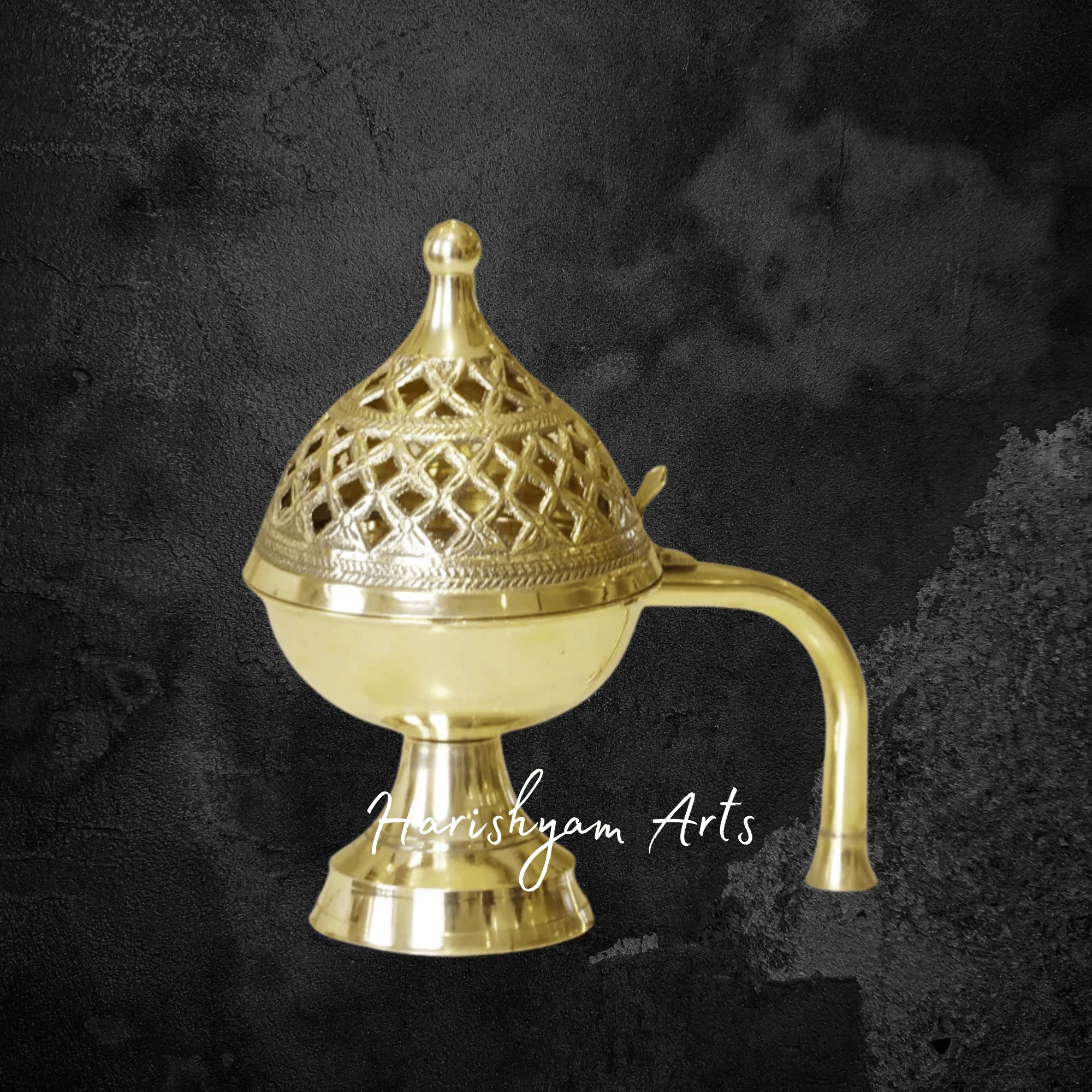 Traditional Brass Dhupdaan for Aromatic Rituals and Home Purification