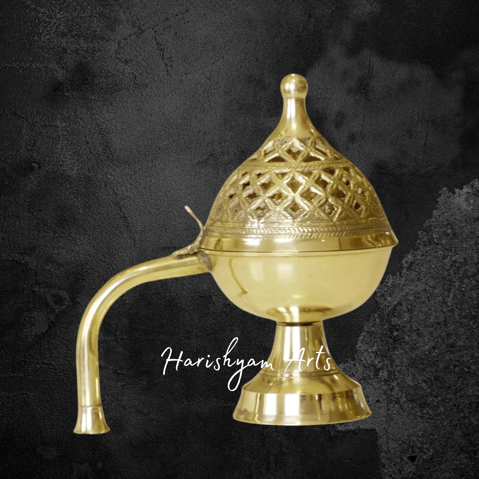 Traditional Brass Dhupdaan for Aromatic Rituals and Home Purification
