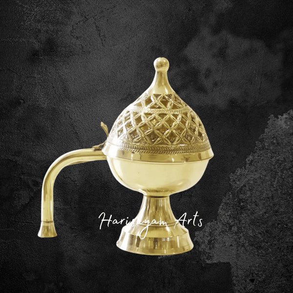 Traditional Brass Dhupdaan for Aromatic Rituals and Home Purification