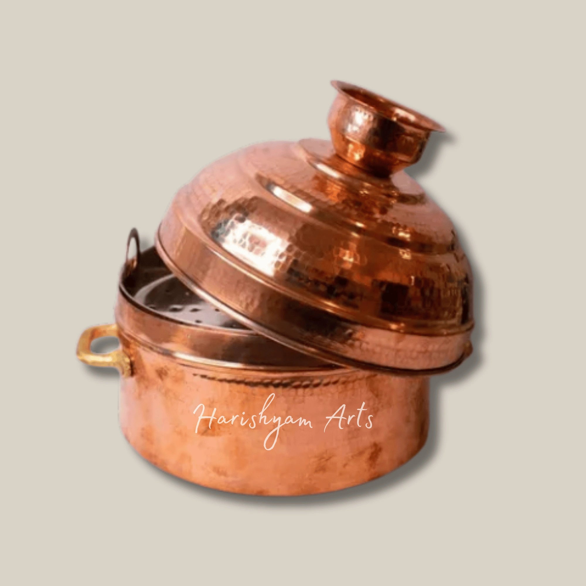 Traditional Copper Modak Patra Steamer for Festive Cooking and Steaming