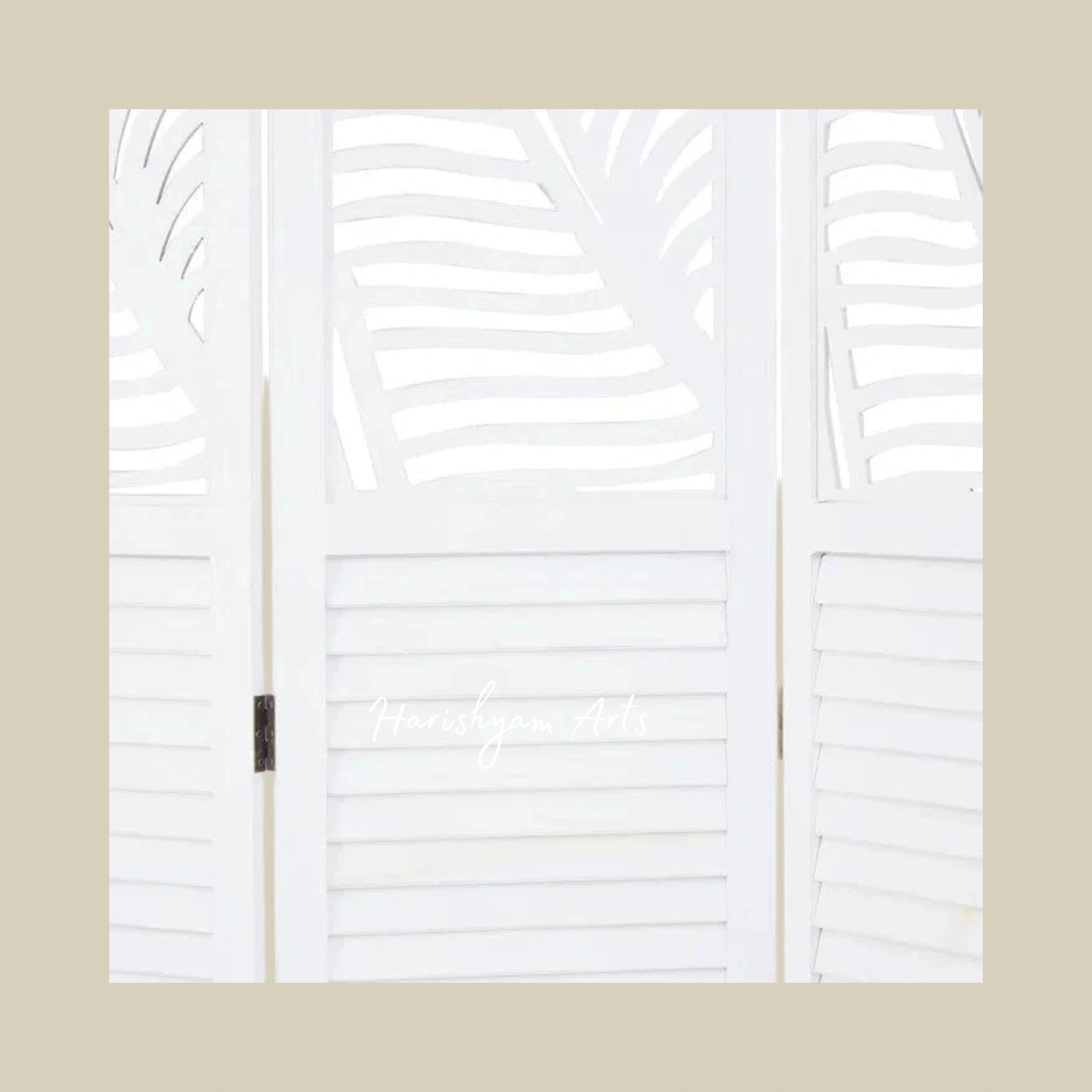 Traditional Elegance Wooden Partition with Carved Borders3