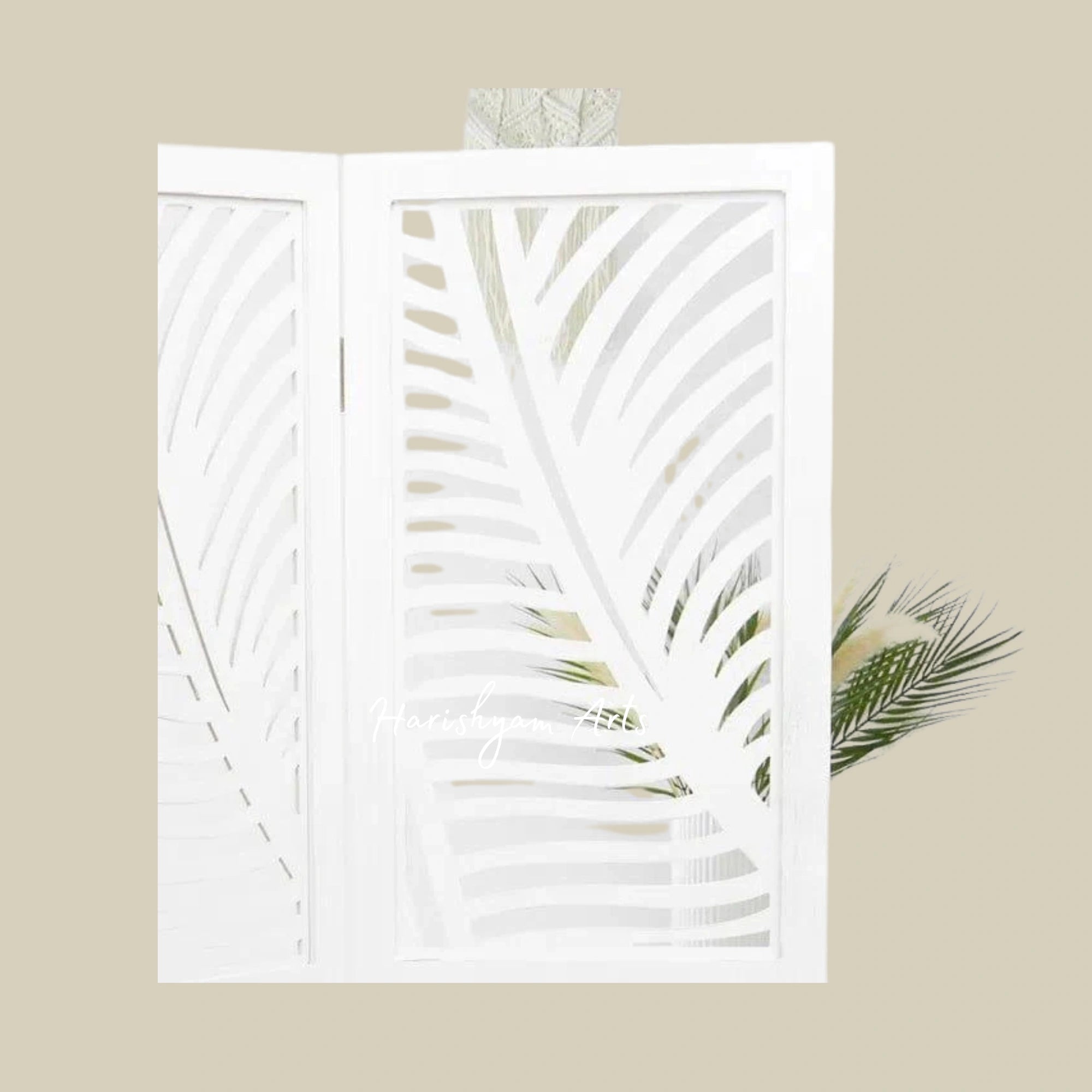 Traditional Elegance Wooden Partition with Carved Borders5