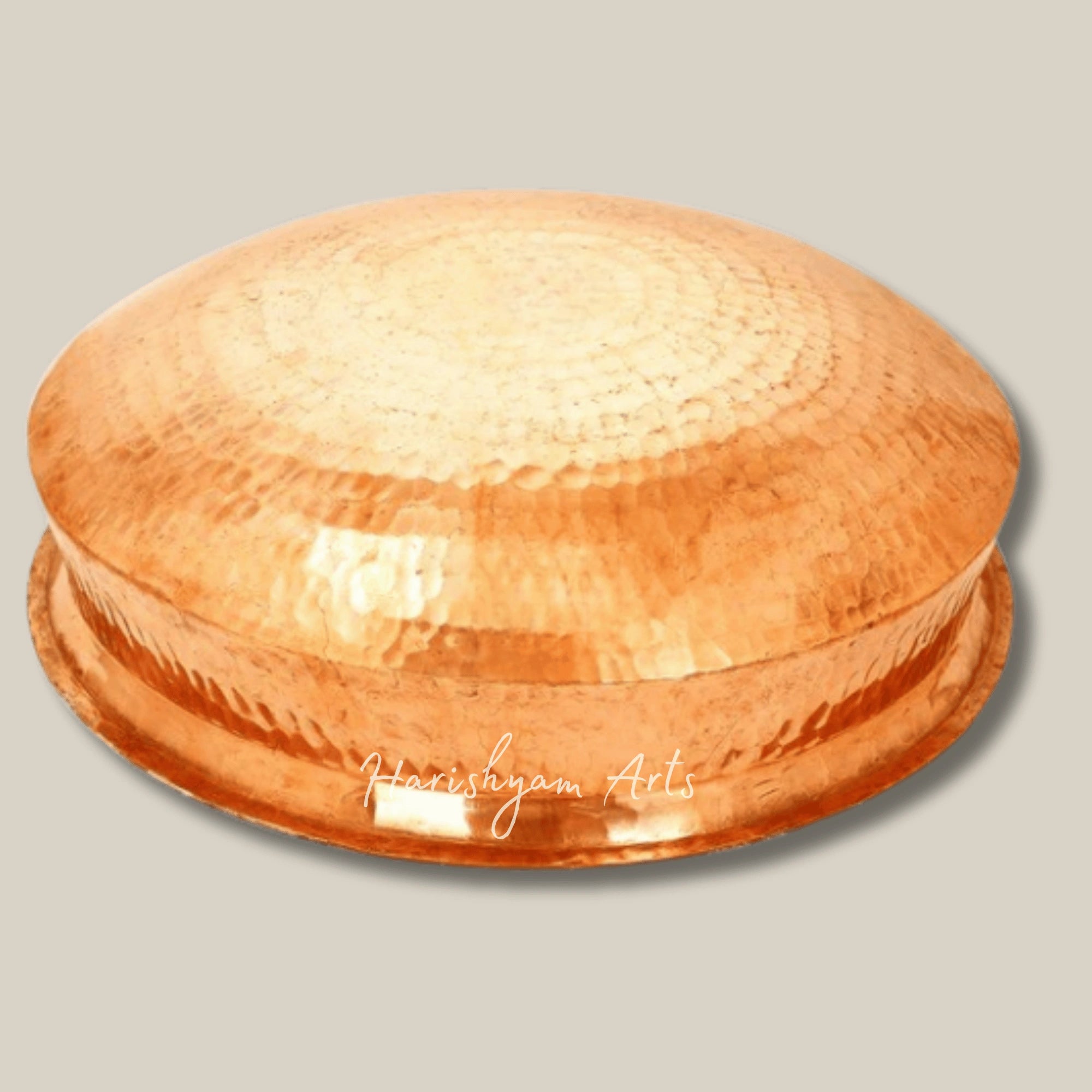 Traditional Hammered Copper Lagan Handi with Inner Tin Coating for Rich Flavors