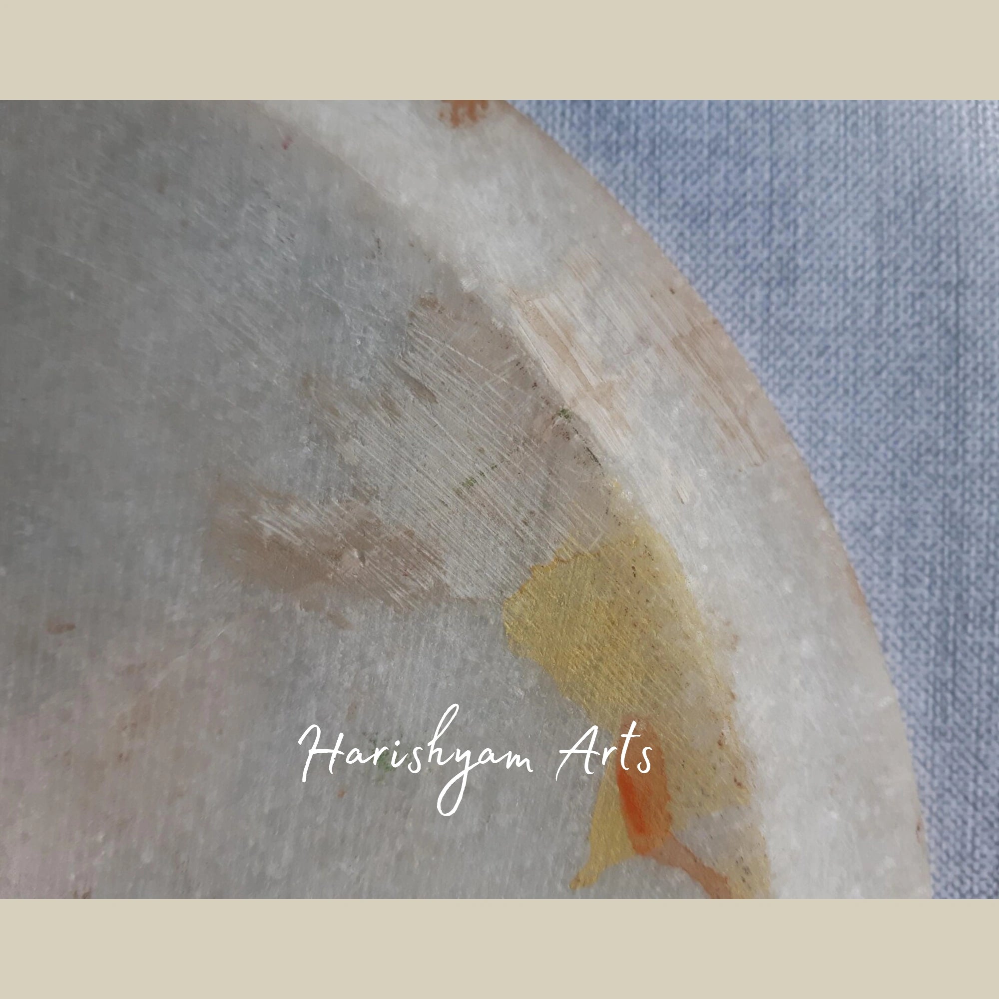 Traditional Indian Hand-Painted White Marble Plate – Perfect for Weddings