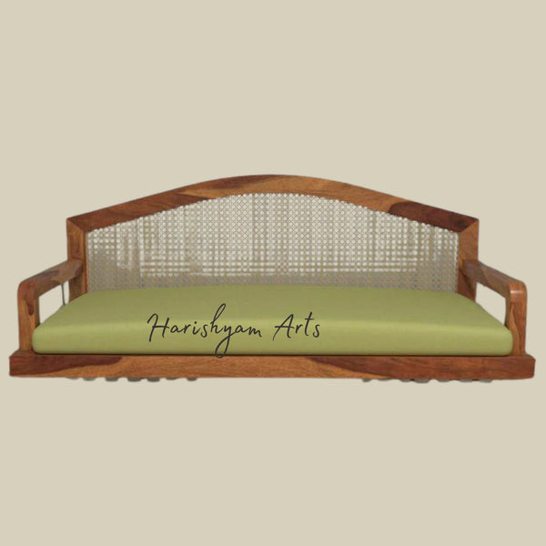 Traditional wooden swing for verandah
