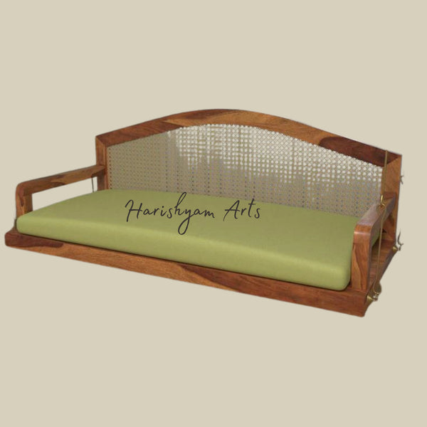 Traditional wooden swing for verandah