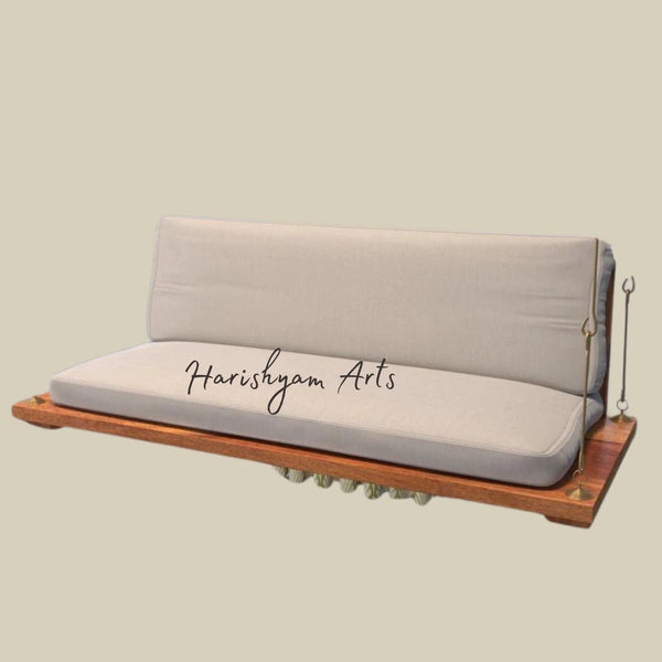 Upholstered Plank Wooden Swing for Patio - Perfect for Home