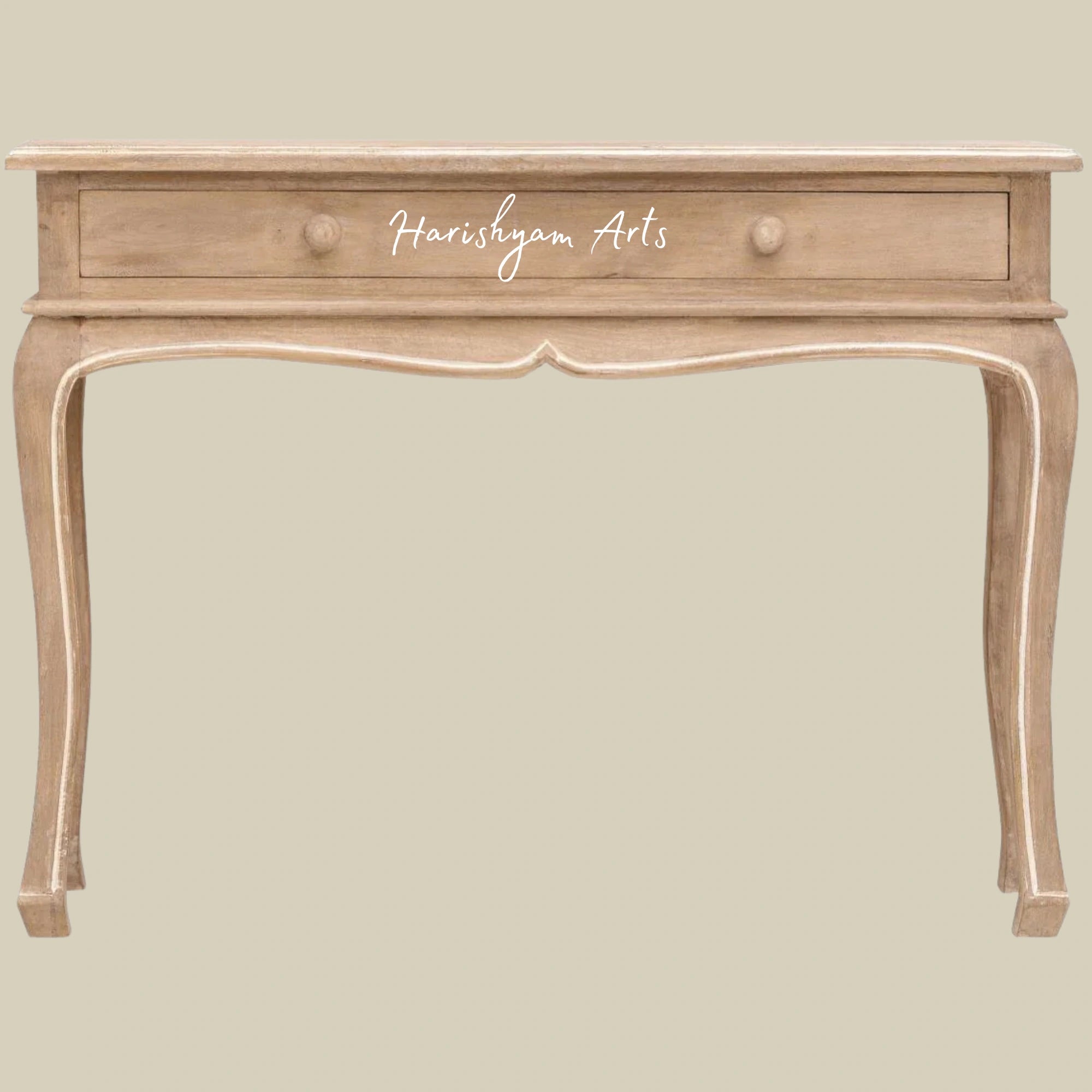 Vintage Elegance Teak Wood Dressing Table with Mirror2