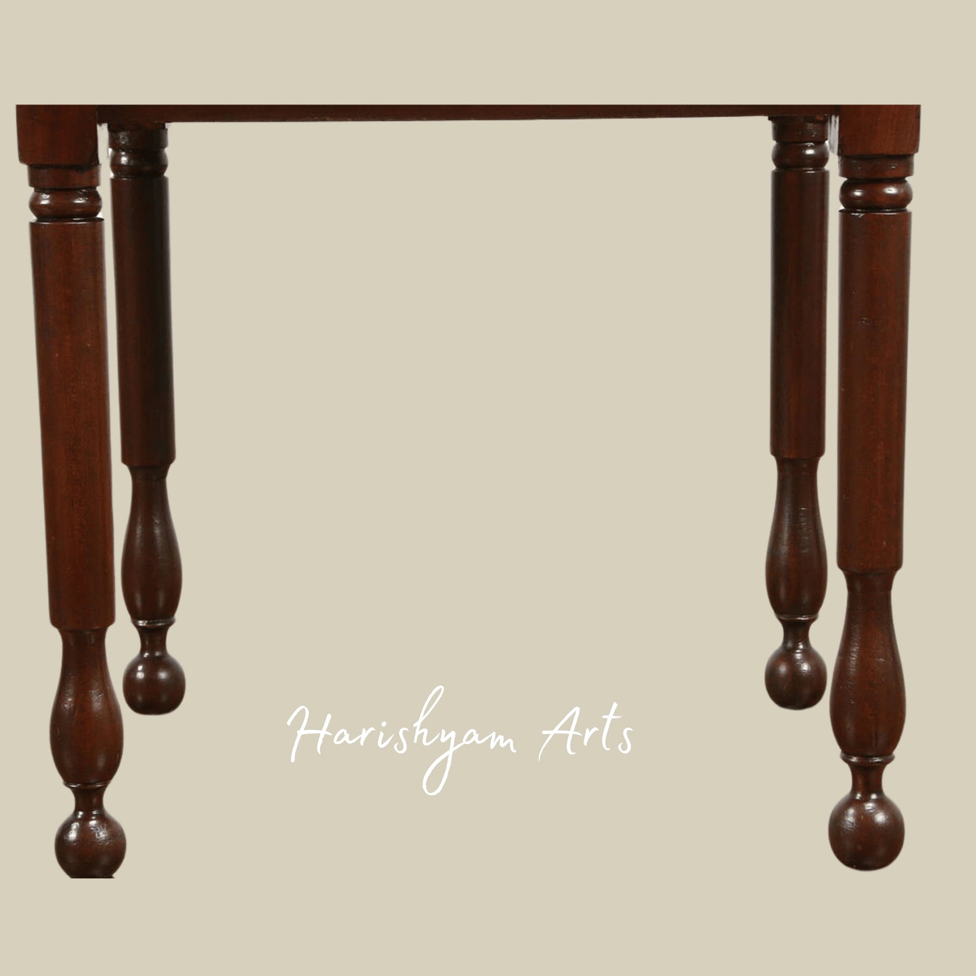 Vintage Wooden Bedside Nightstand with Turned Legs