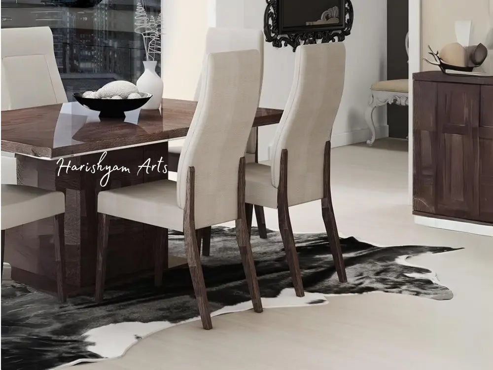 Wenge High Gloss 5-Piece Dining Table Set