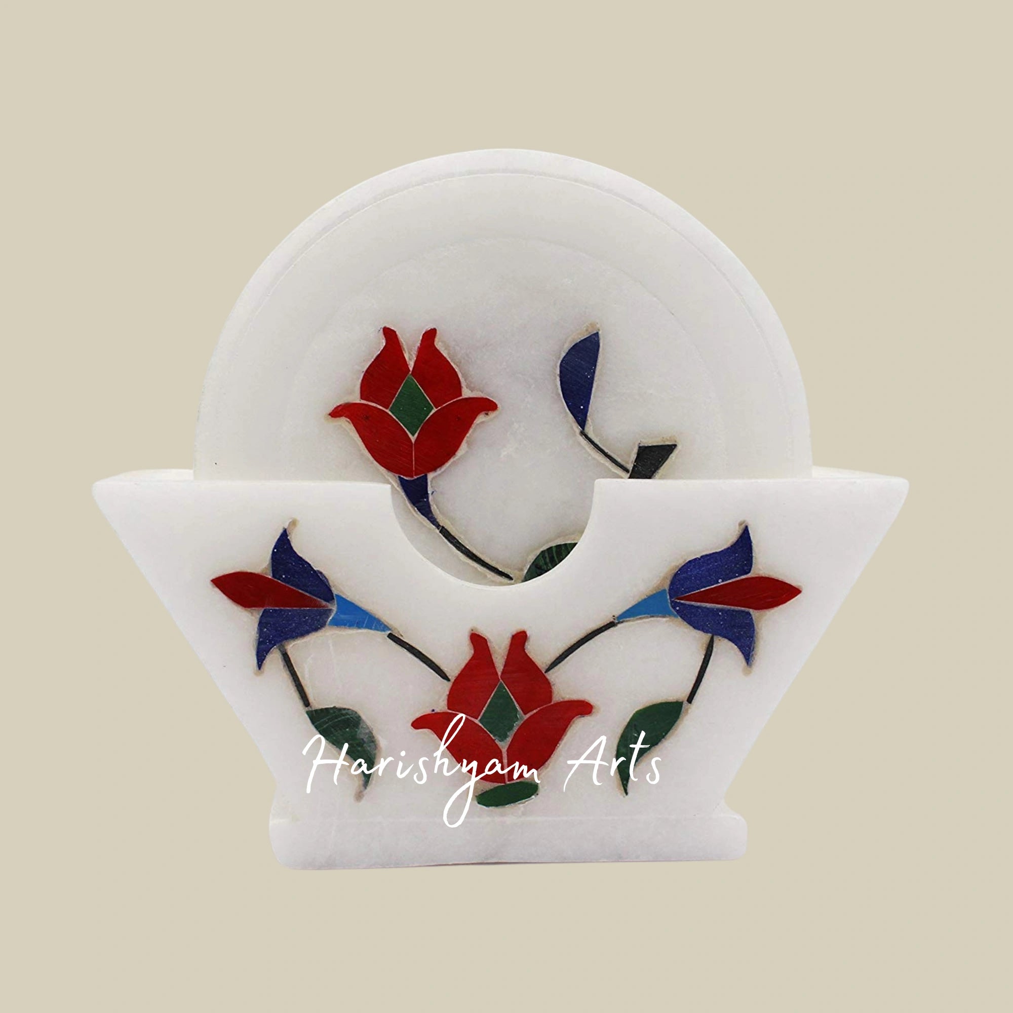 White Marble Coaster Set for Tea Coffee Cocktails Premium Stone Coasters for Every Occasion