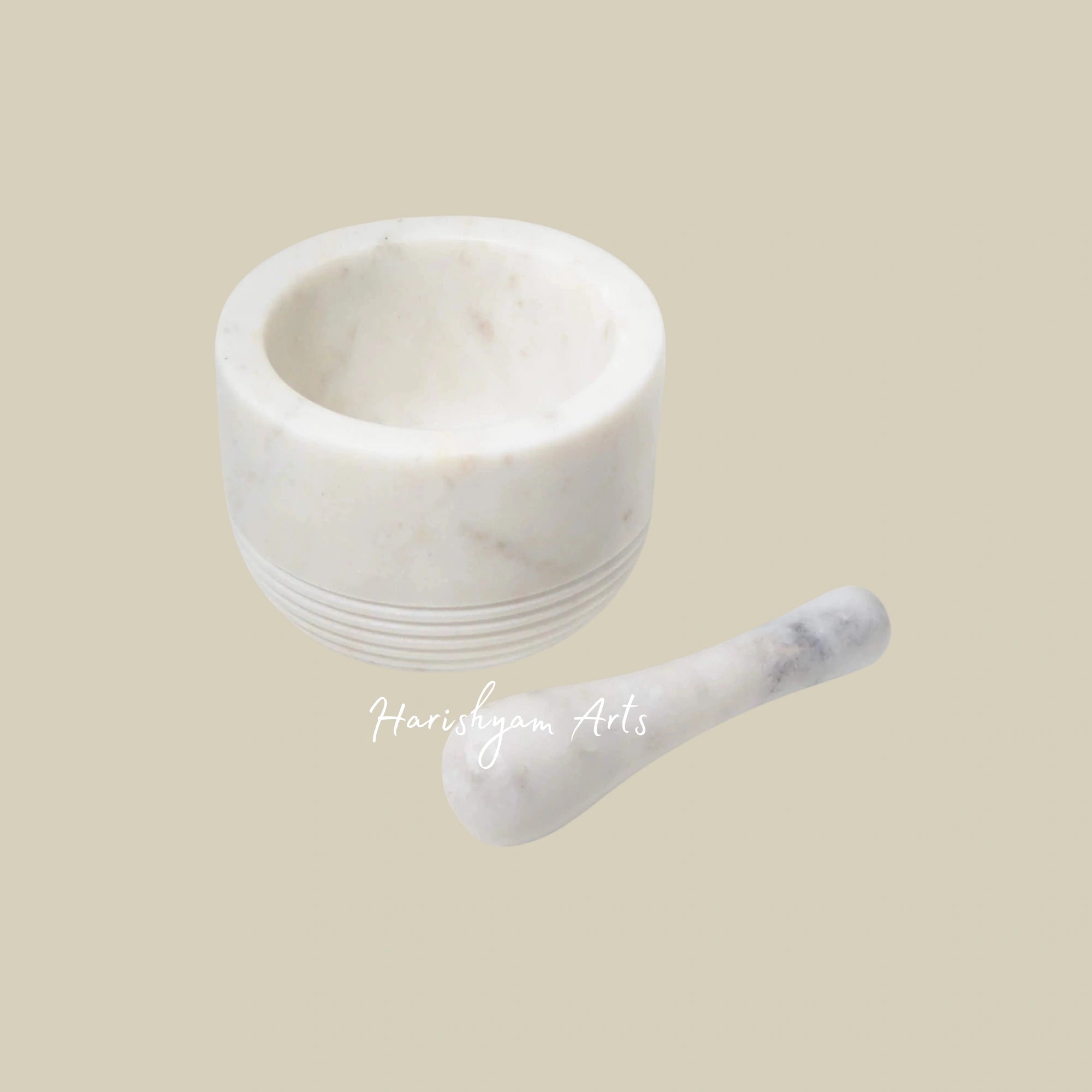 White Marble Mortar & Pestle Set