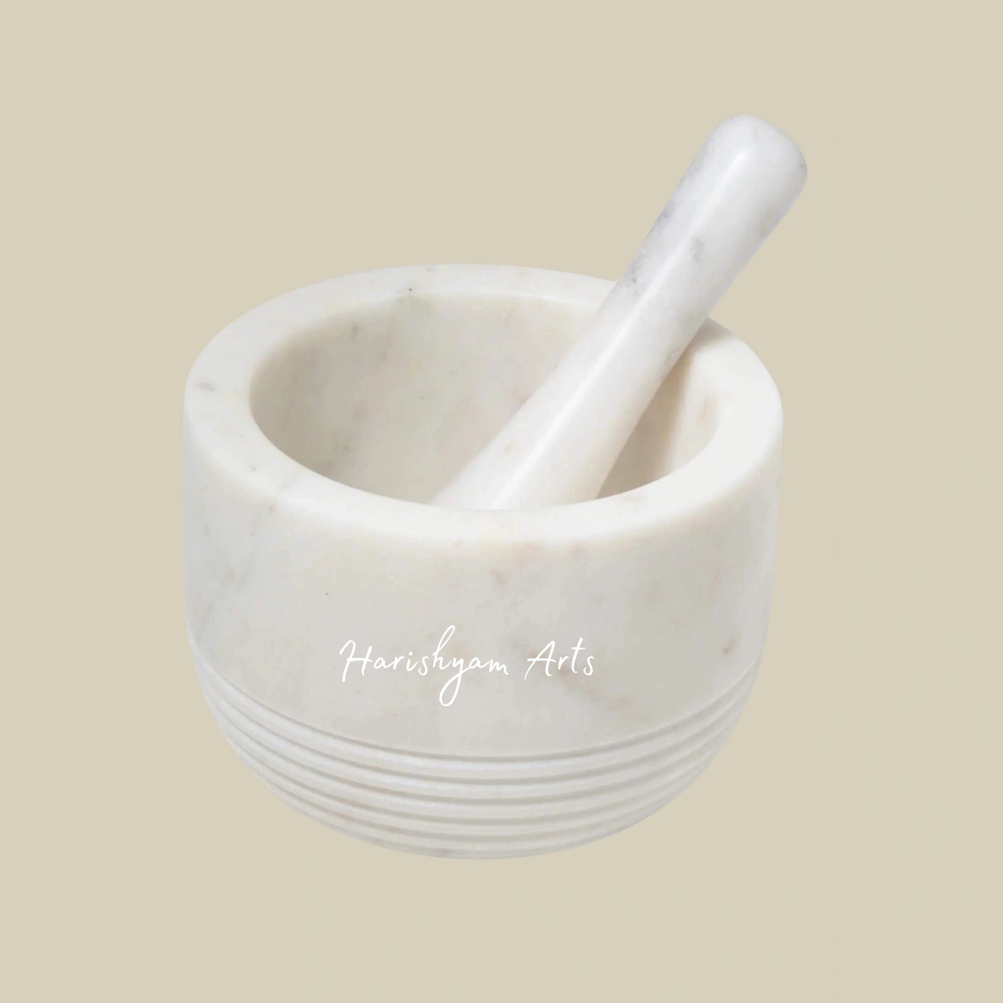 White Marble Mortar & Pestle Set