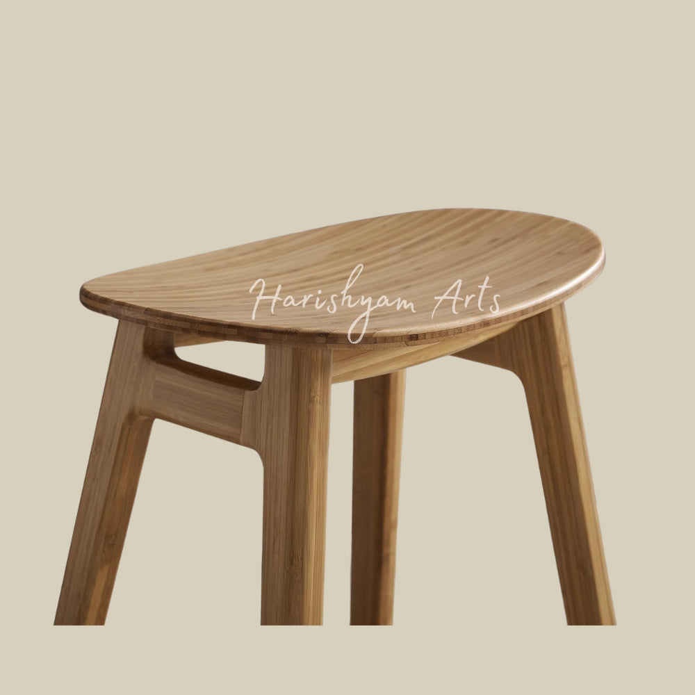 Wooden Bar Counter Stool Set 2 Pcs