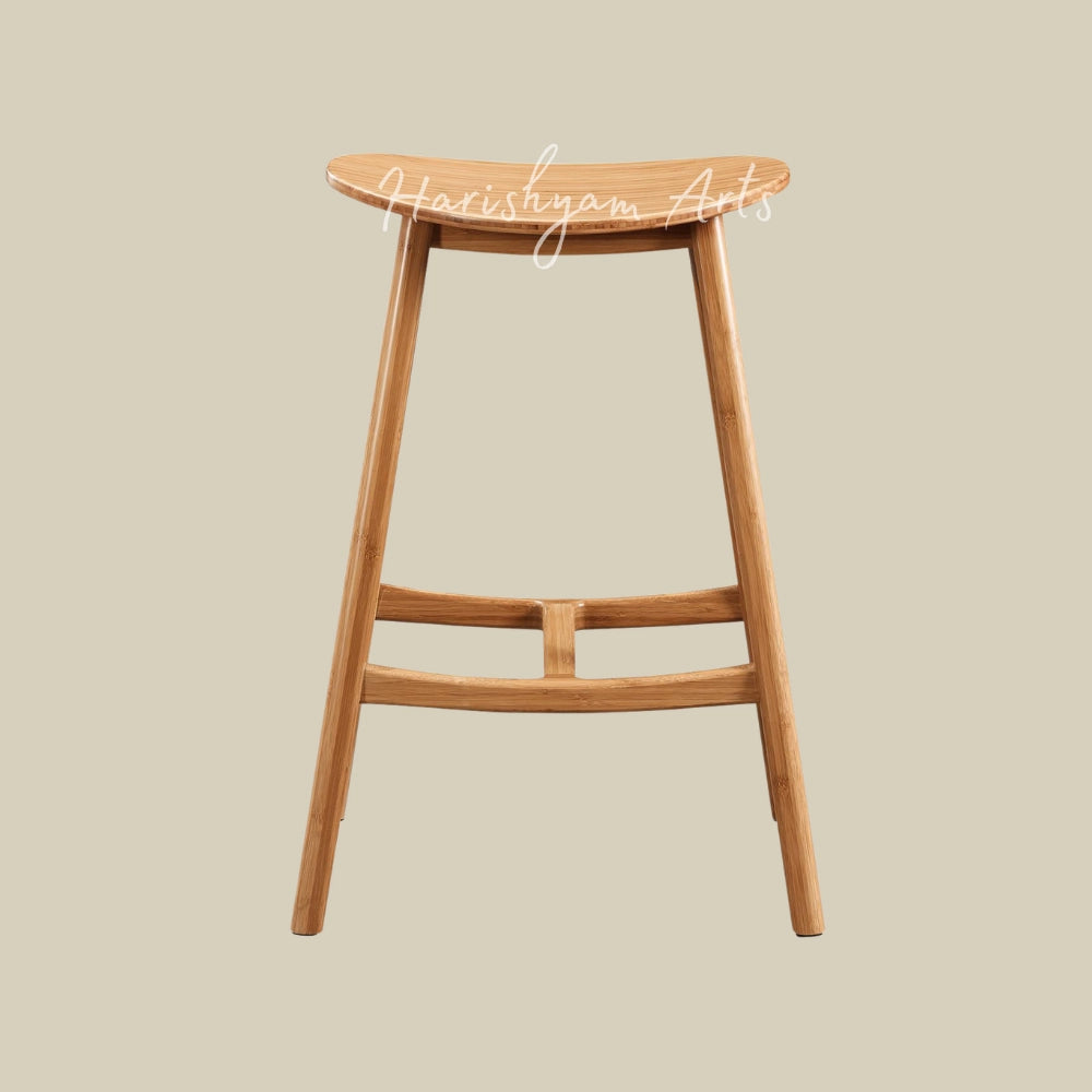 Wooden Bar Counter Stool Set 2 Pcs