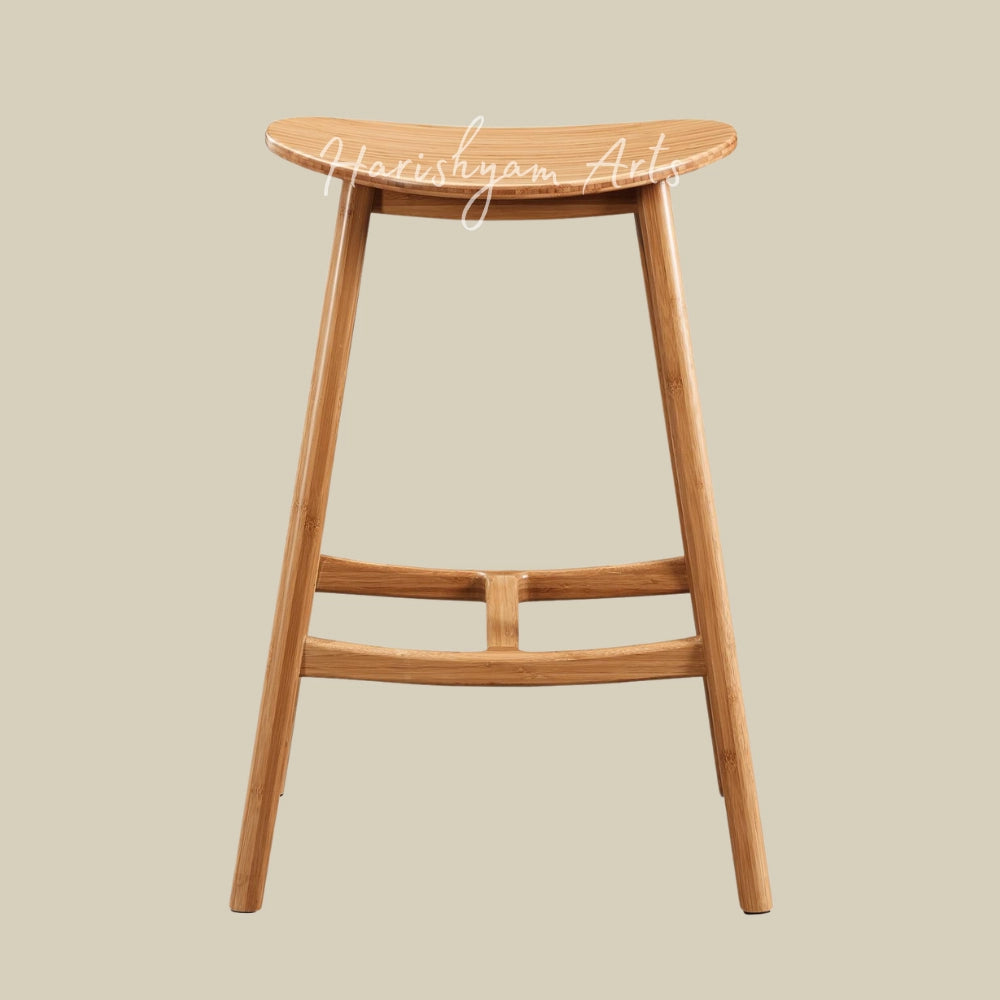 Wooden Bar Counter Stool Set 2 Pcs