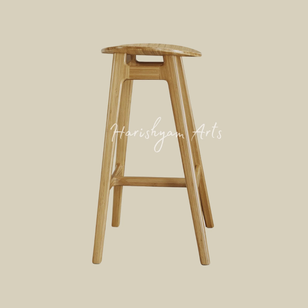 Wooden Bar Counter Stool Set 2 Pcs