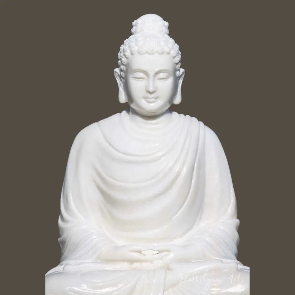 Buddha On Lotus Flower Throne Statues