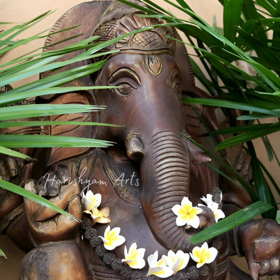 Wooden Ganesha Statues